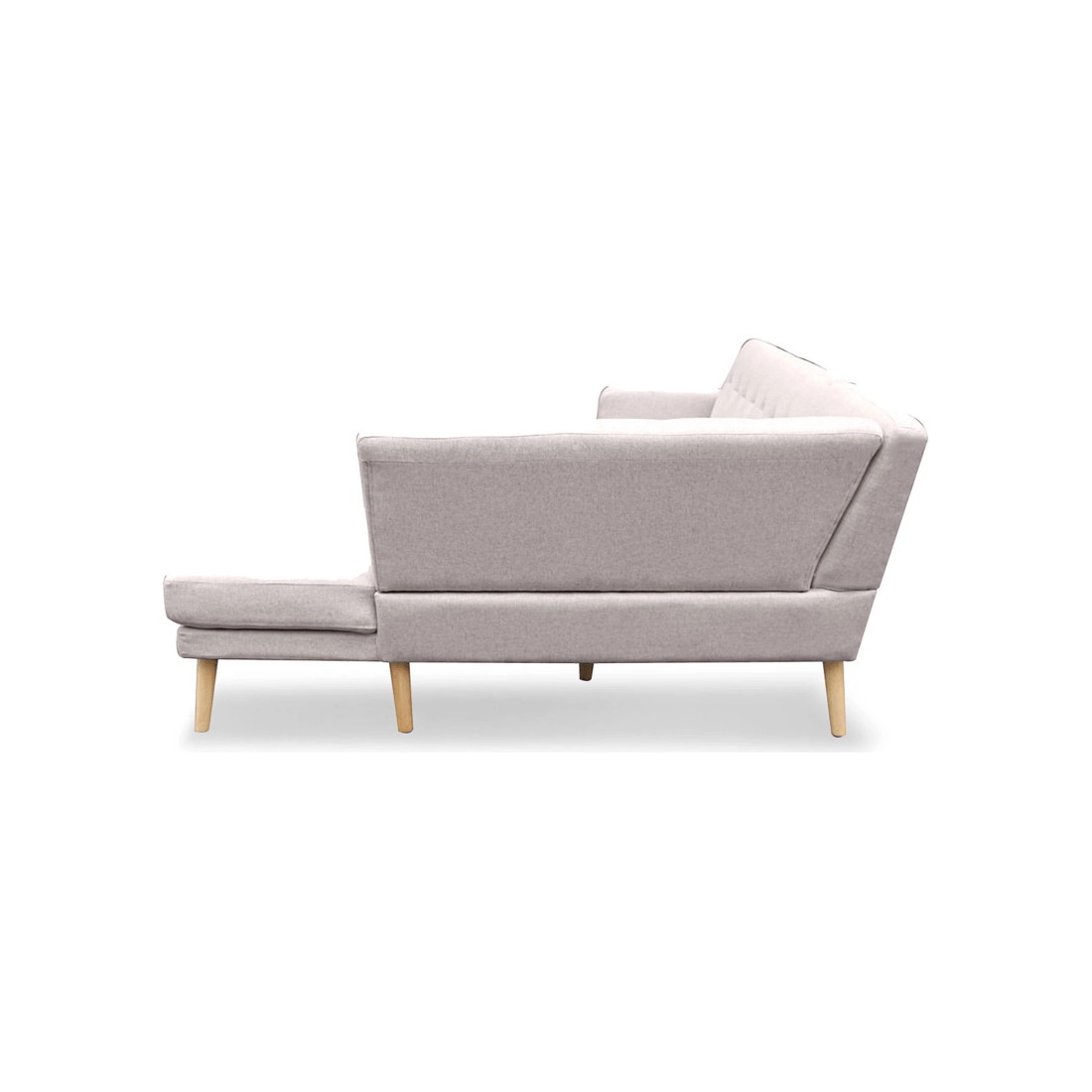 6 Sarantino Faux Linen Corner Sofa Lounge L-shaped Chaise Light Grey, 6 of 8