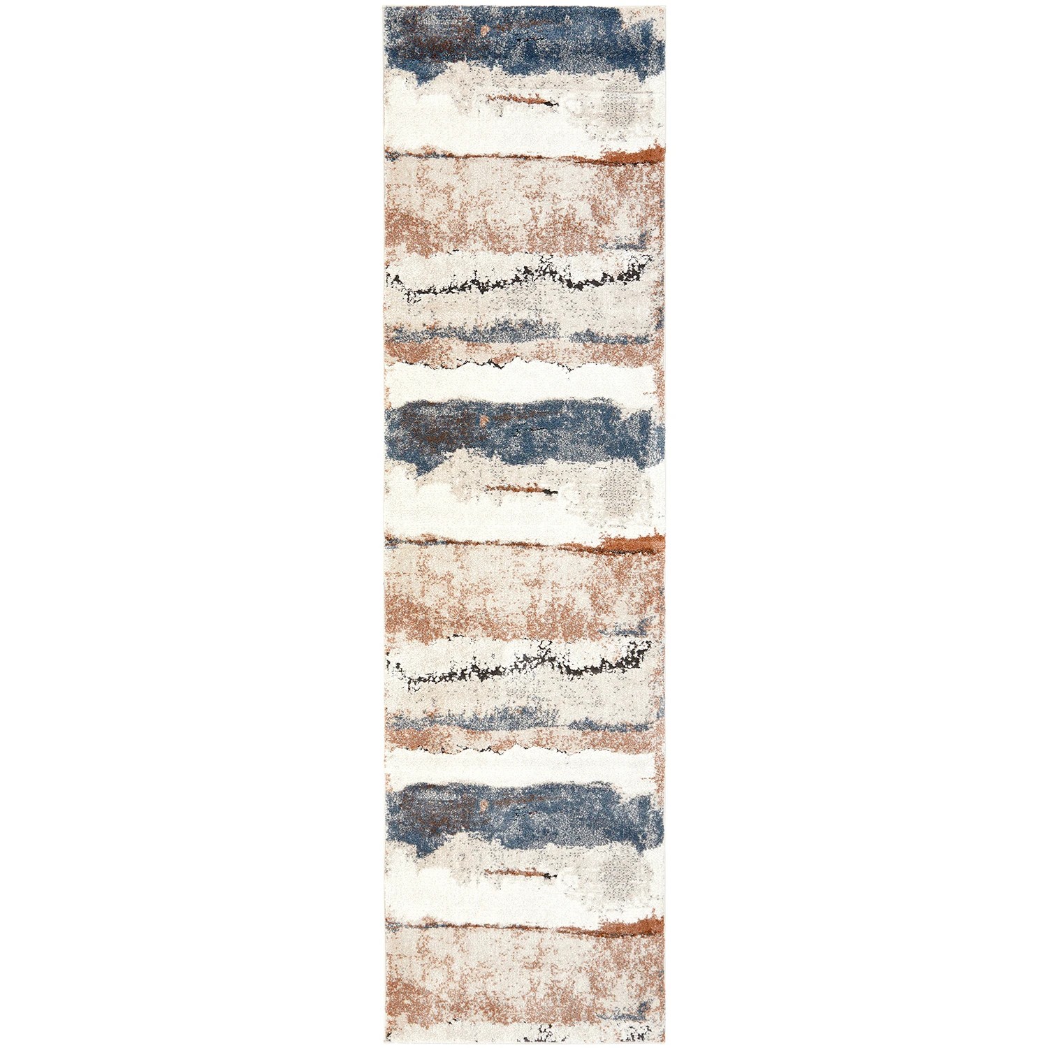 1 Common Ground Rugs Breezewood 66 300x80cm Runner - Medium Pet Friendly Rug - White, 1 of 7
