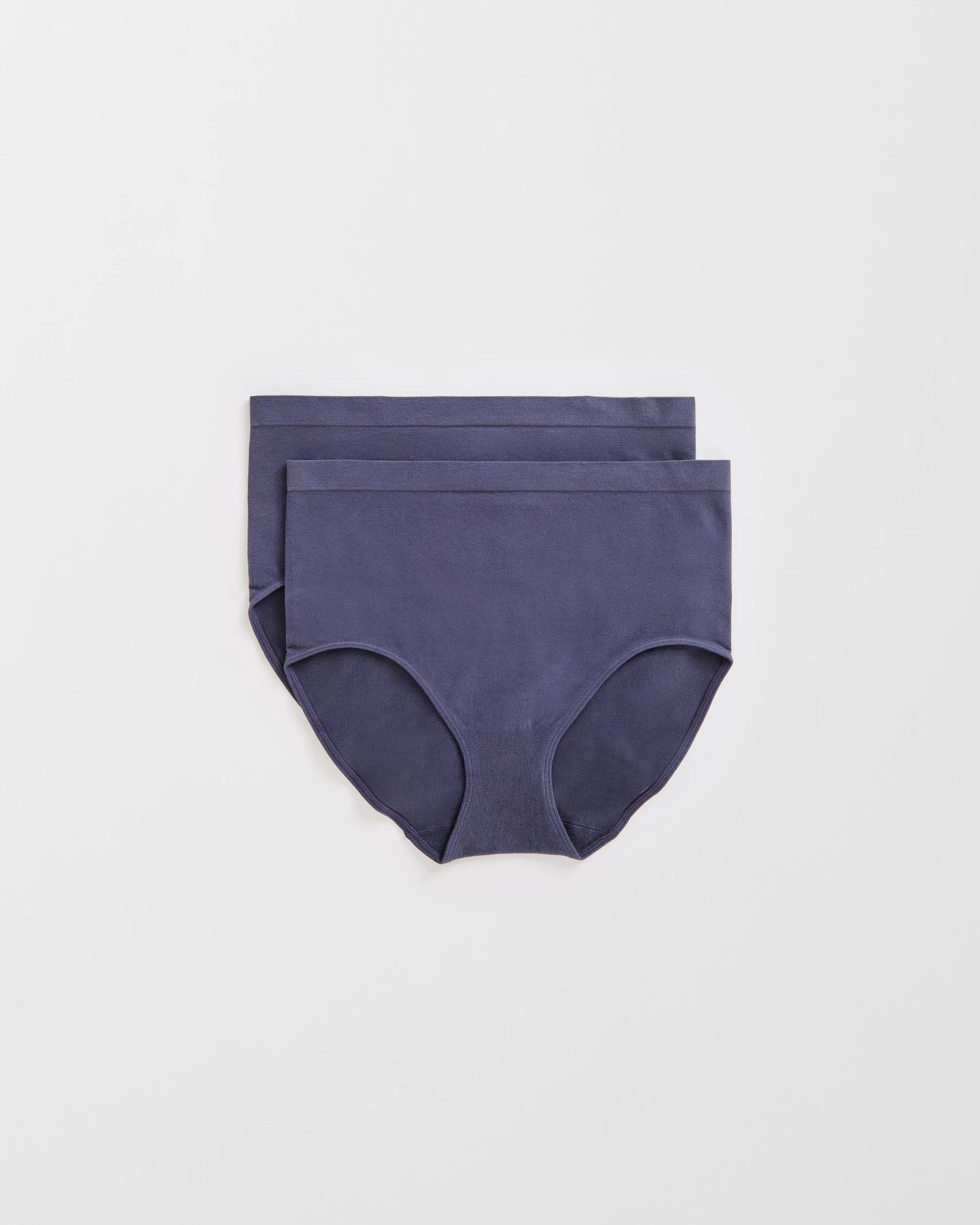 1 Target Australian Cotton Blend 2 Pack Seamfree Full Briefs WINTER BLUE, 1 of 4