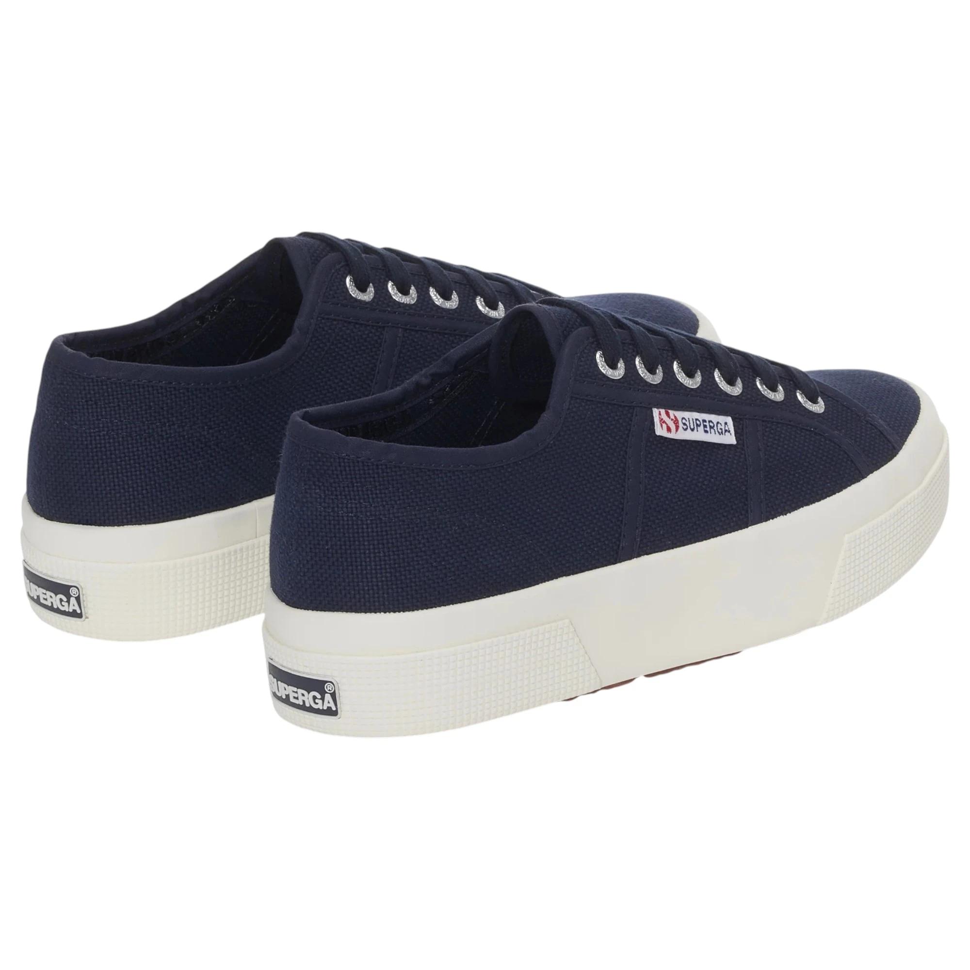 4 Superga Unisex 2740 Platform Navy Casual Shoes NAVY, 4 of 5