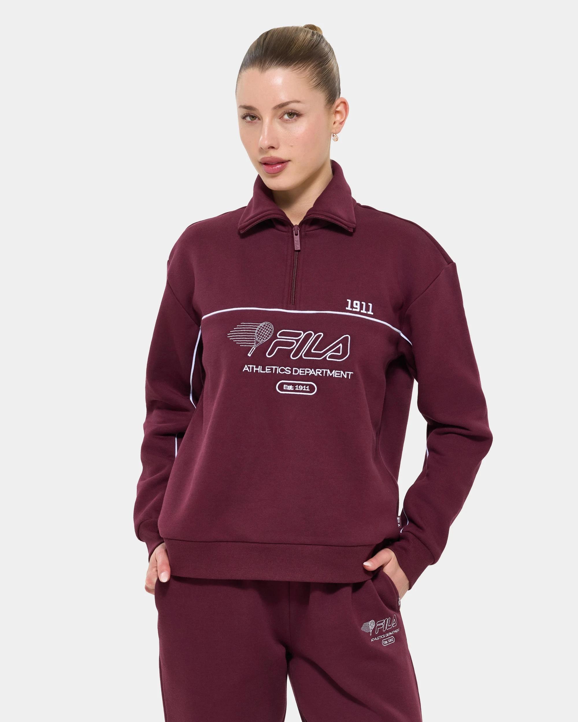 1 Fila Laila Quarter Zip Fleece Core Jumper PORT ROYALE, 1 of 6