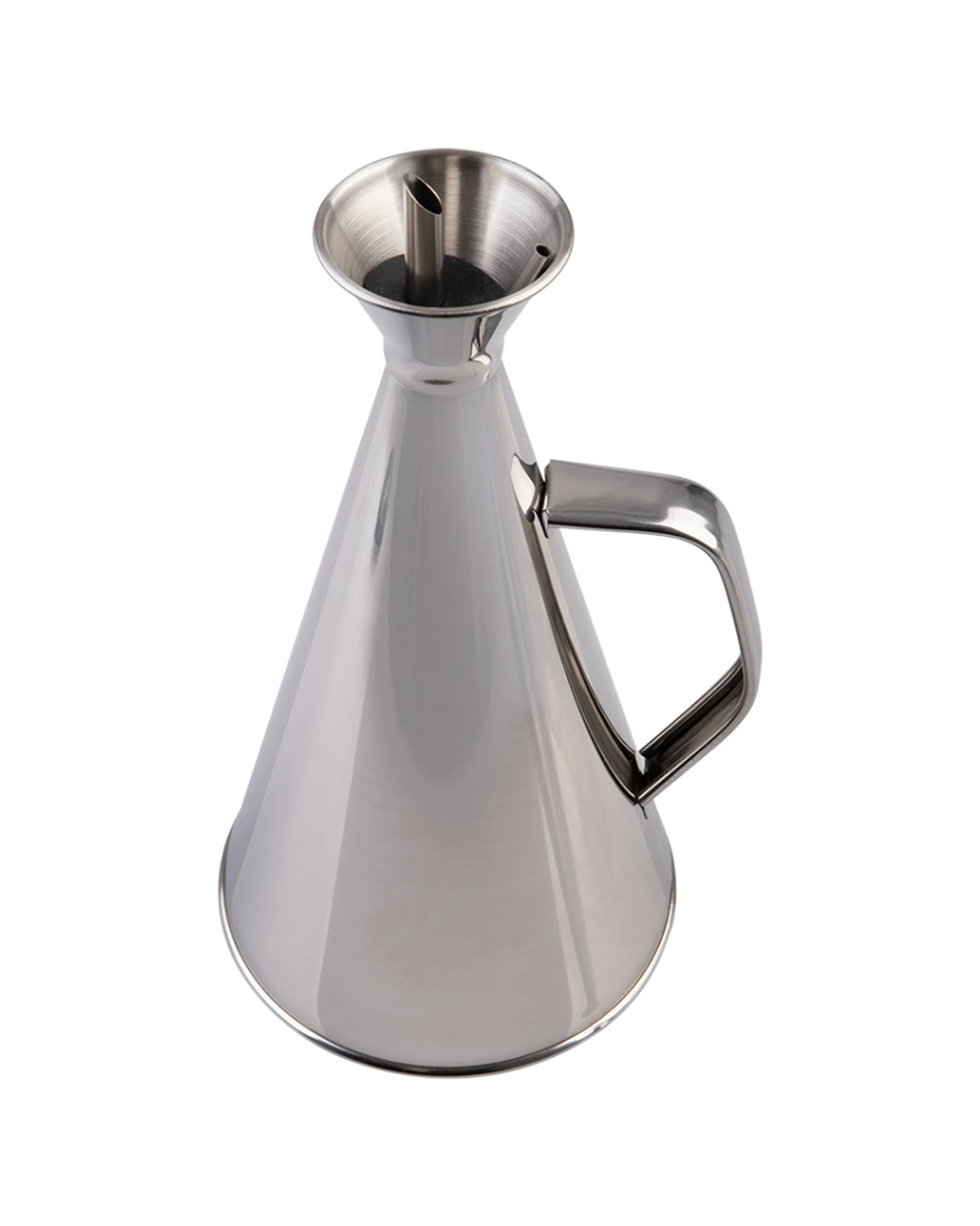 4 Appetito Durable Stainless Steel Oil Can With Vented Spout 750ml - Metallic, 4 of 7
