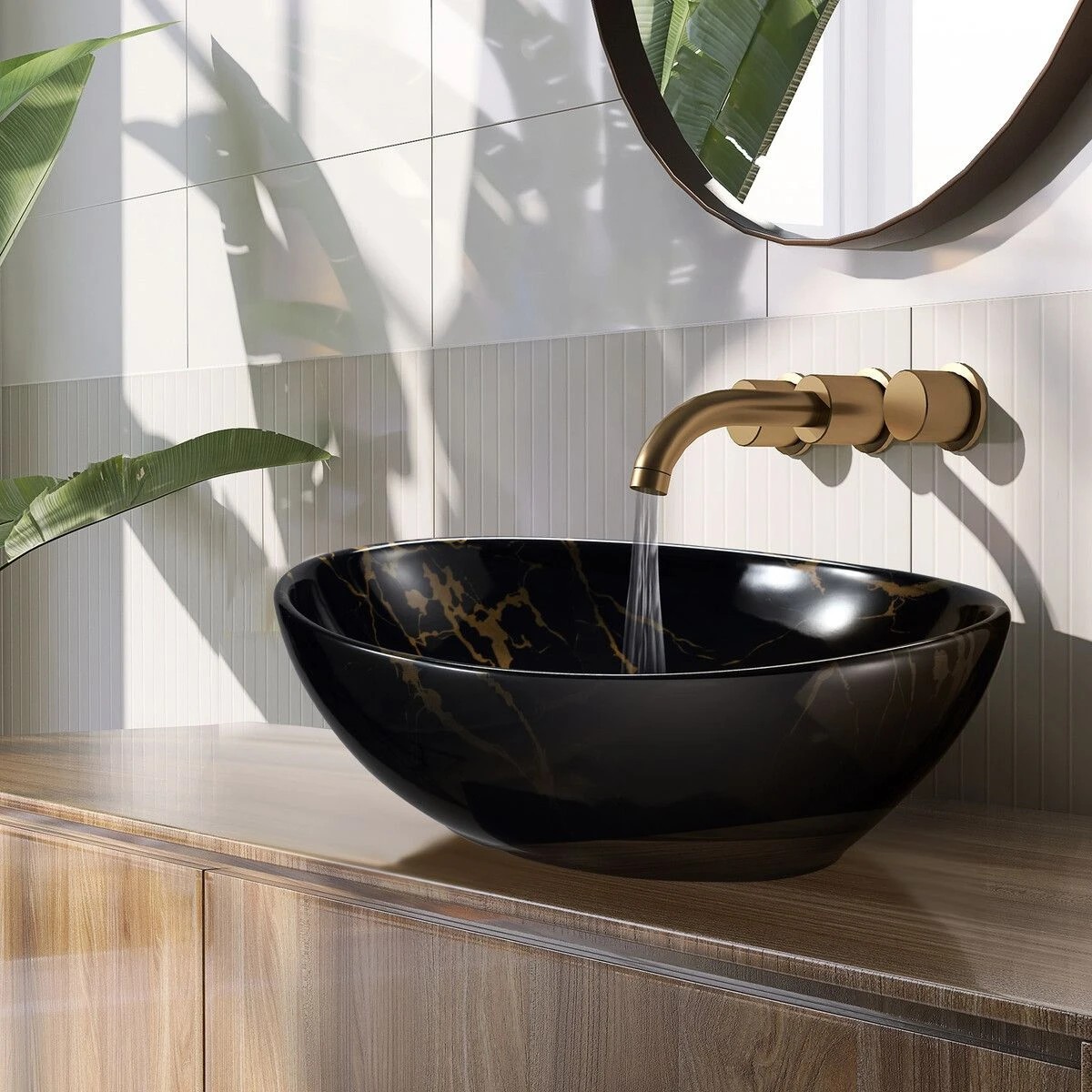 4 LUXSUITE Bathroom Sink Basin Vessel Washing Vanity Bowl Countertop Above Counter Toilet Hand Wash Modern Oval, 4 of 7