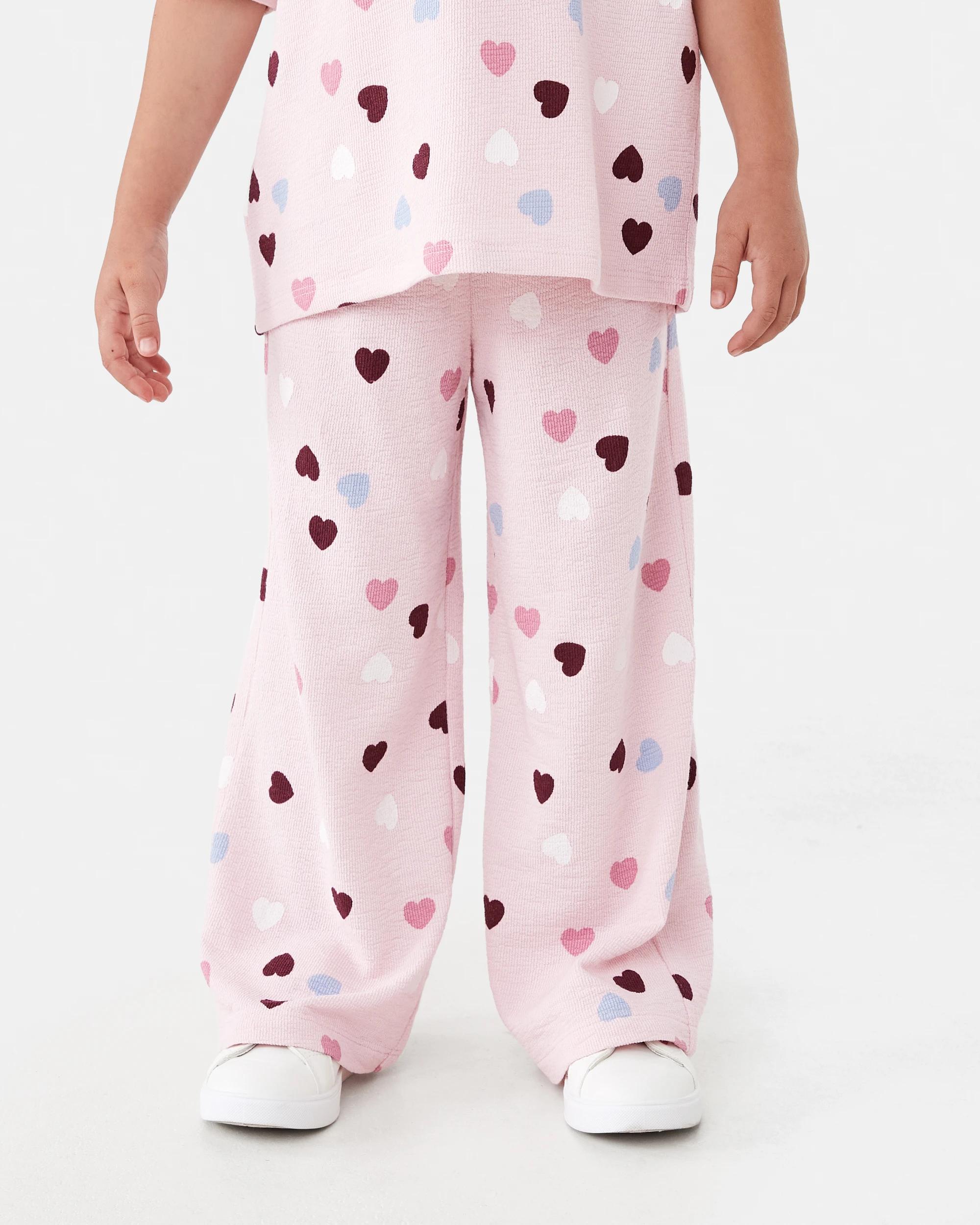 1 Slub Jacquard Pants Pnk Heart, 1 of 6