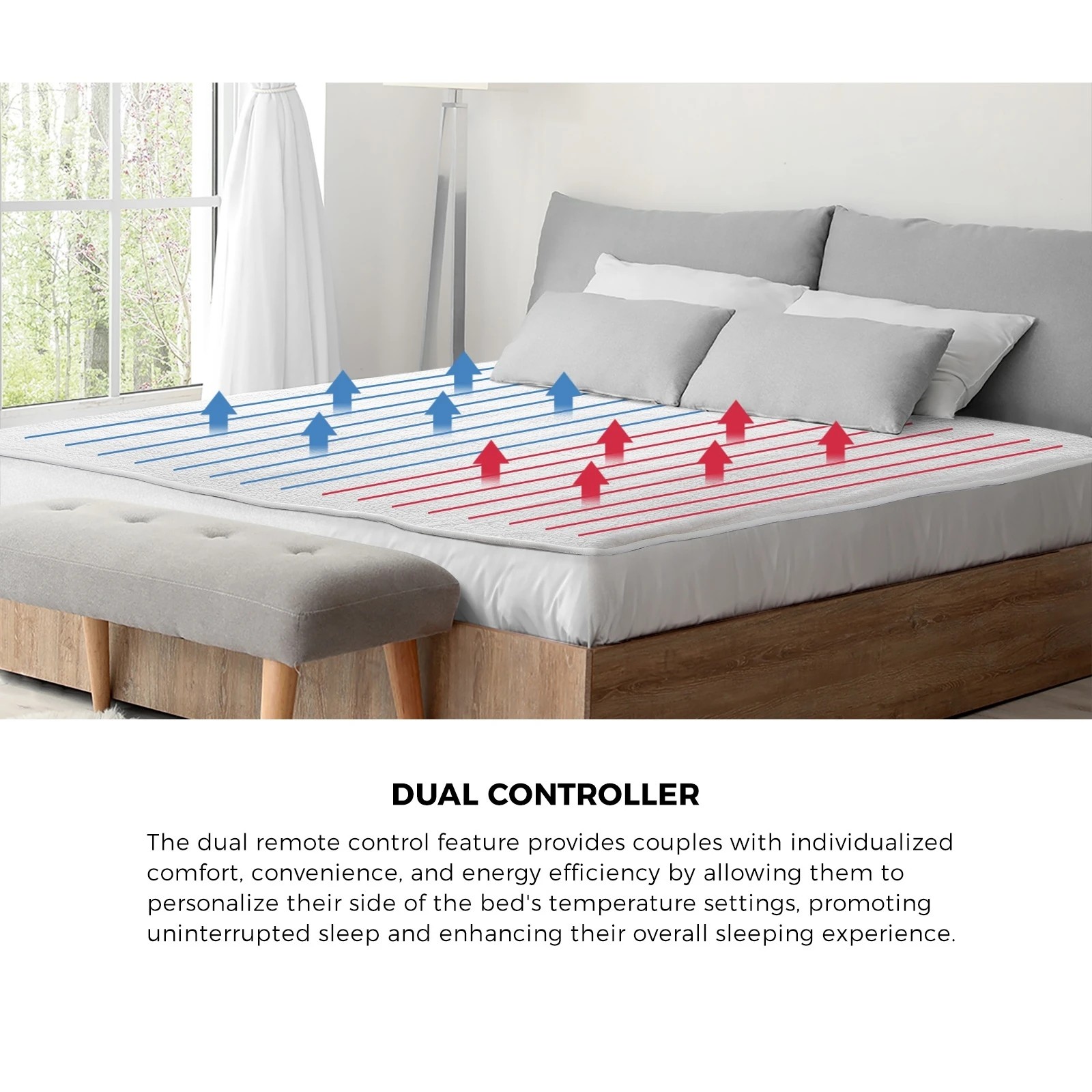 7 Bedra Bedding  Electric Blanket Fleece Heated Fully Fitted Winter Pad Washable King - King Bed - White, 7 of 10