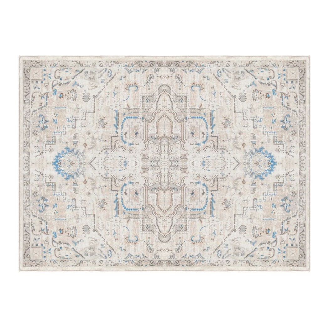 1 Marlow 160x120cm Room Area Rug Machine Washable Distressed Carpet, 1 of 8