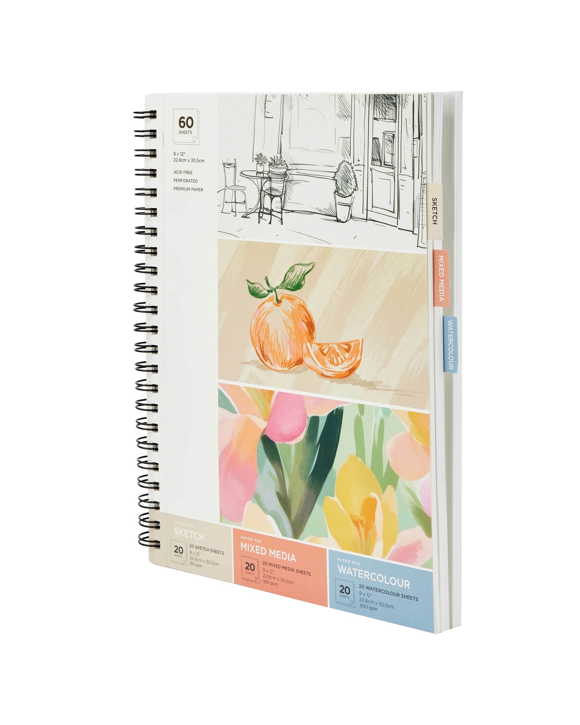 3 Spiral Art Pad Mixed Media, 3 of 4