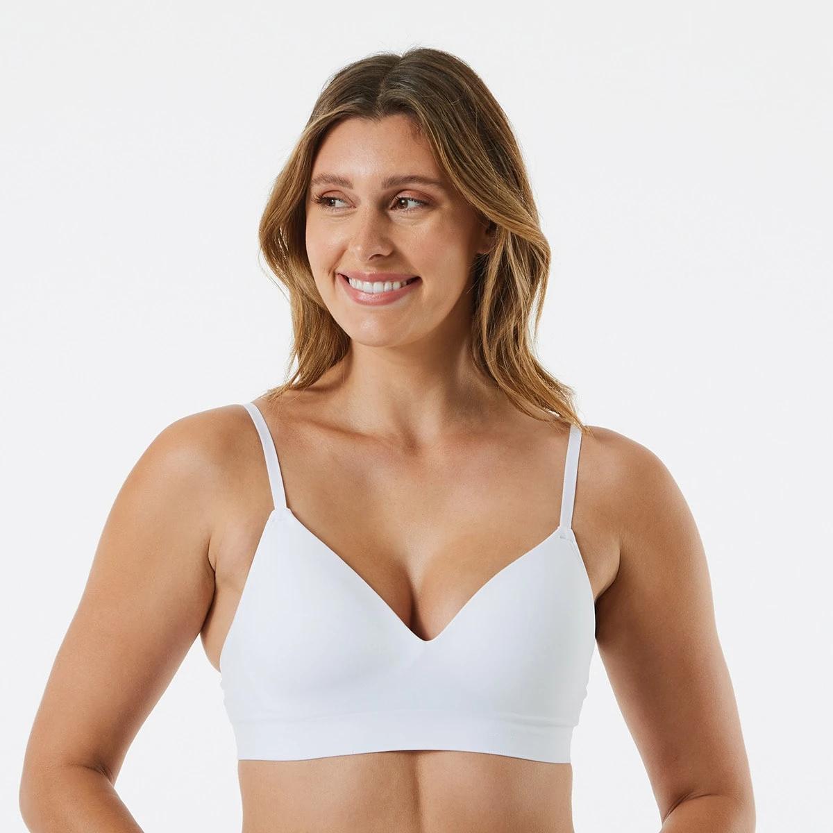 3 2 Pack Wirefree Seamfree T-shirt Bra WHITE, SILVER MARLE, 3 of 8