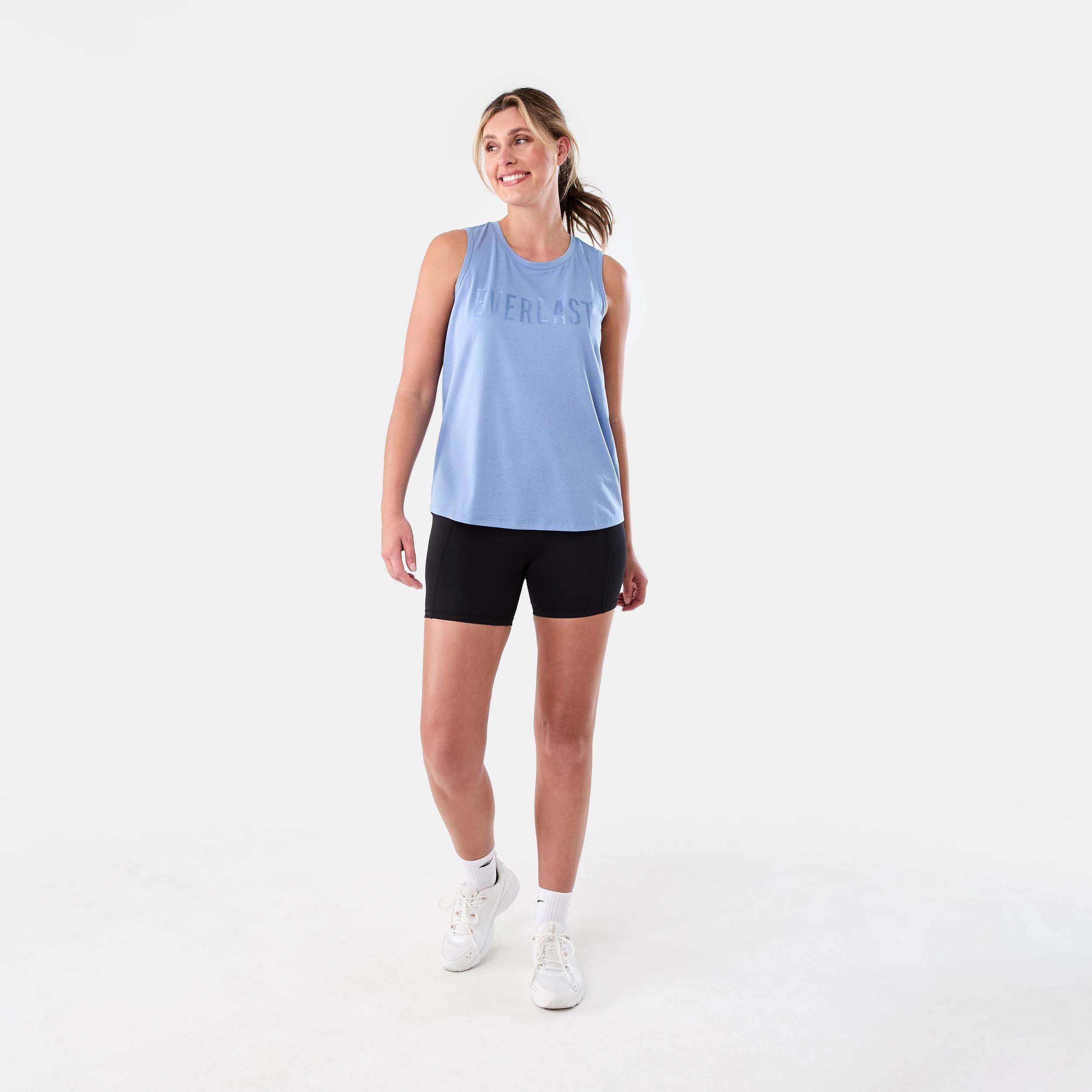 7 Everlast Womens Keyhole Tank EVERLAST BLOCK LOGO OASIS BLUE, 7 of 7