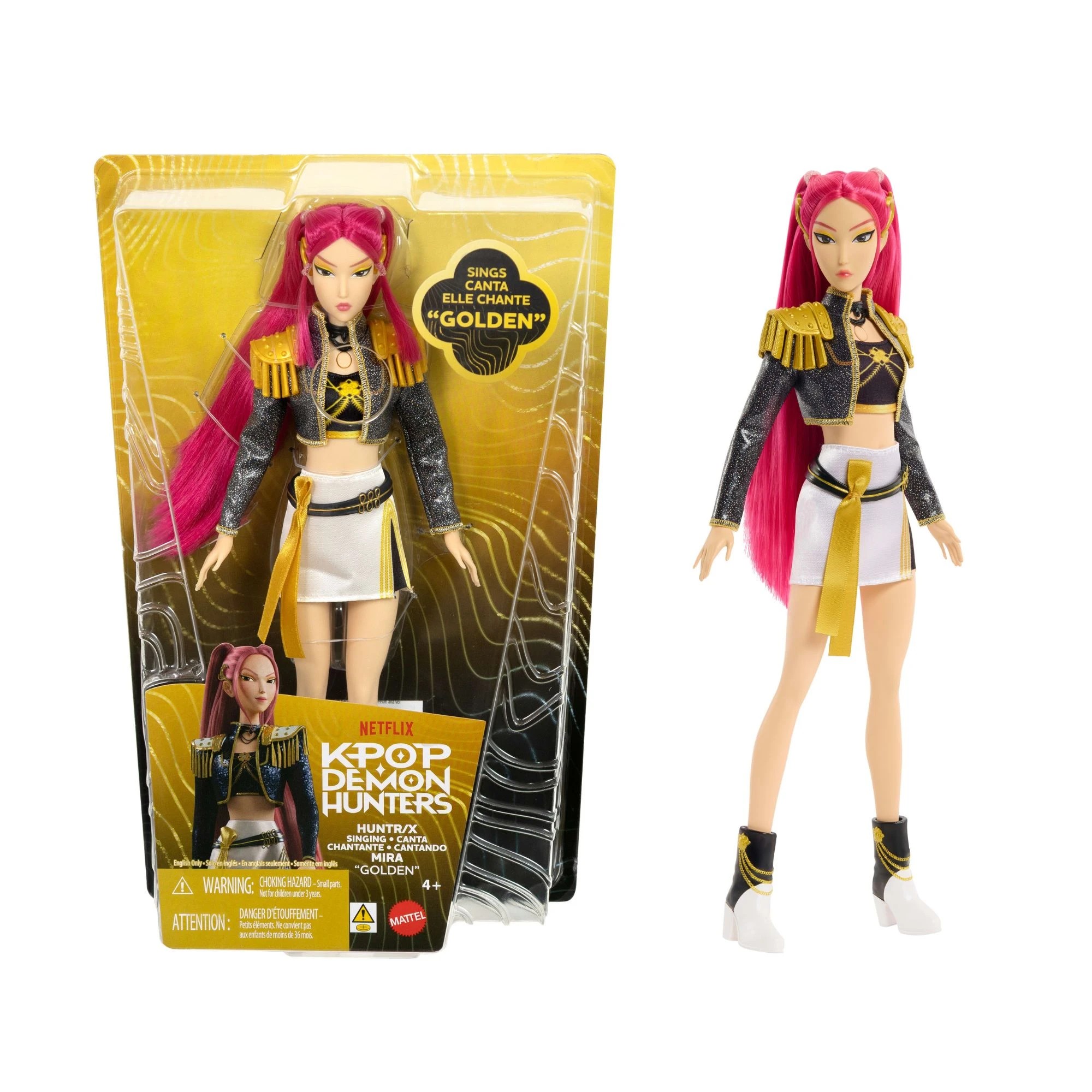 1 KPop Demon Hunters HUNTR/X Mira Golden Singing Doll, 1 of 6