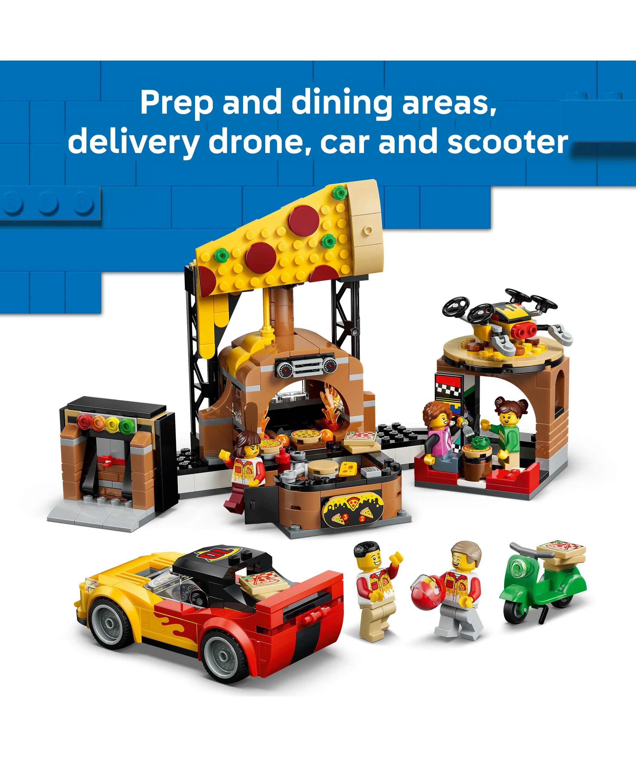 4 LEGO City Pizza Delivery Experience with Vehicles 60496, 4 of 9