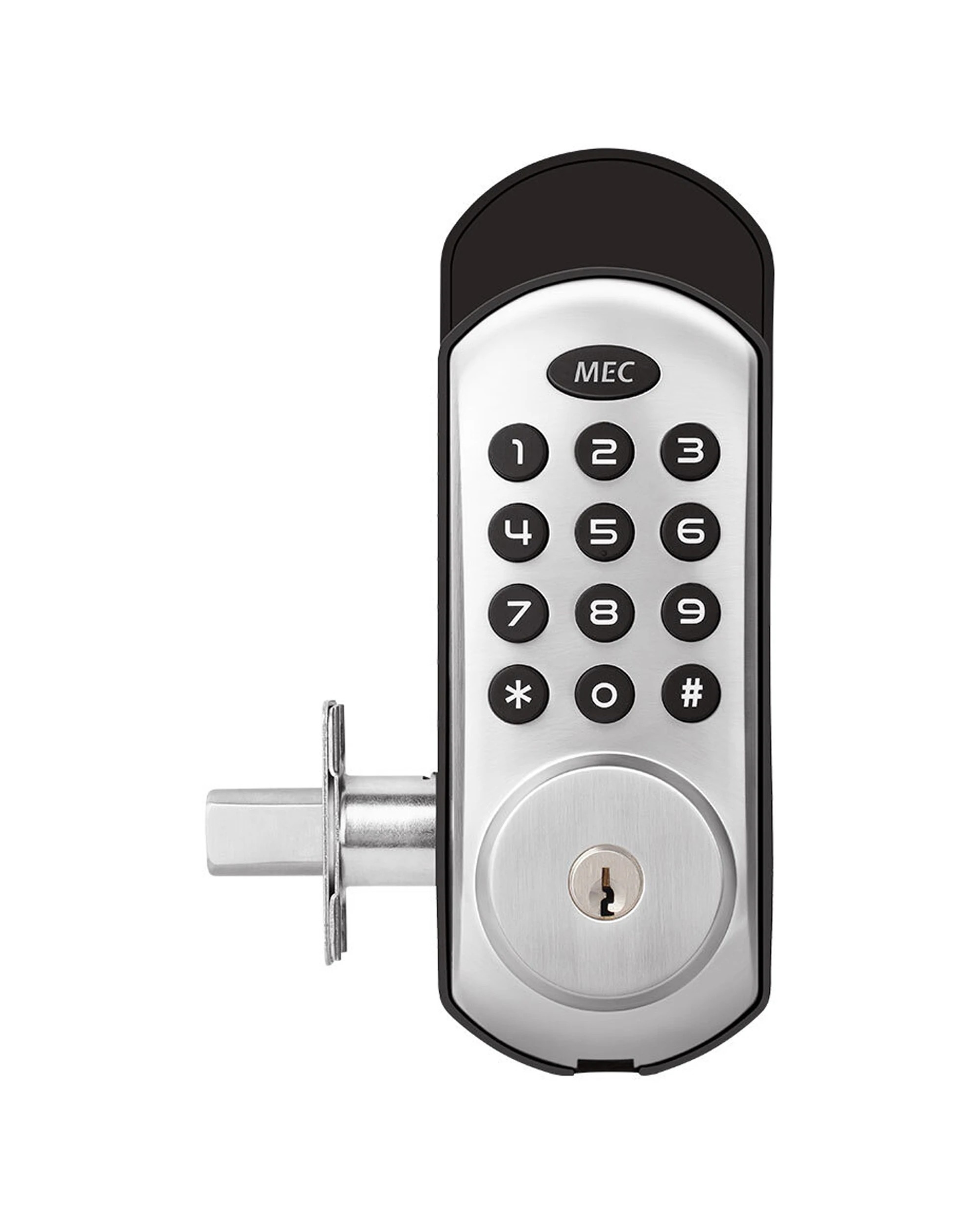 1 Mec Electronic 20 Code Smart Lock Home Security Chrome - Silver, 1 of 3