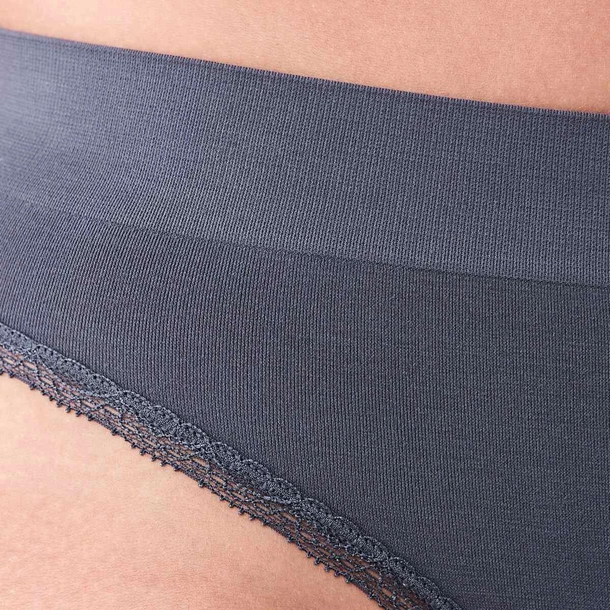 9 3 Pack Seamfree Bamboo Lace Bikini Briefs HALOGEN BLUE, SILVER MARLE, SHADOW NAVY, 9 of 9