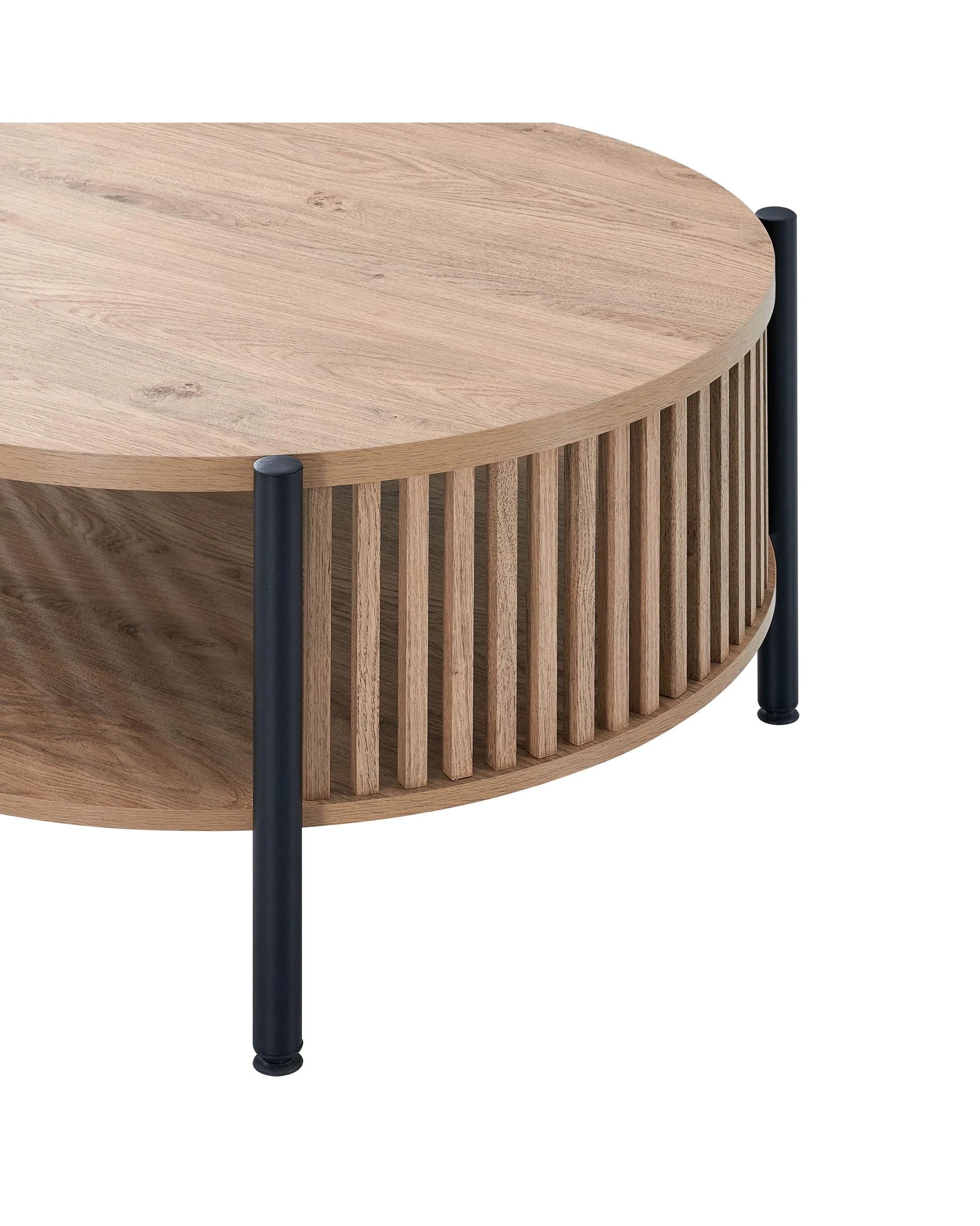 3 Kodu Coffee Table Round 80cm Oak - Natural, 3 of 4