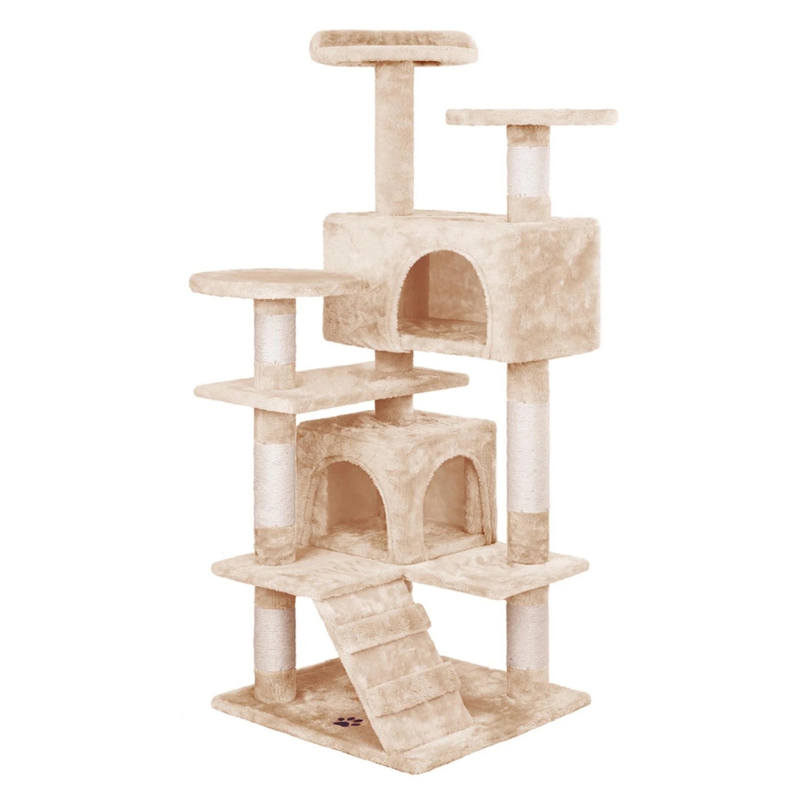 1 Beastie Cat Tree Scratching Post Scratcher Tower Condo House Furniture Wood 134CM - Beige, 1 of 6