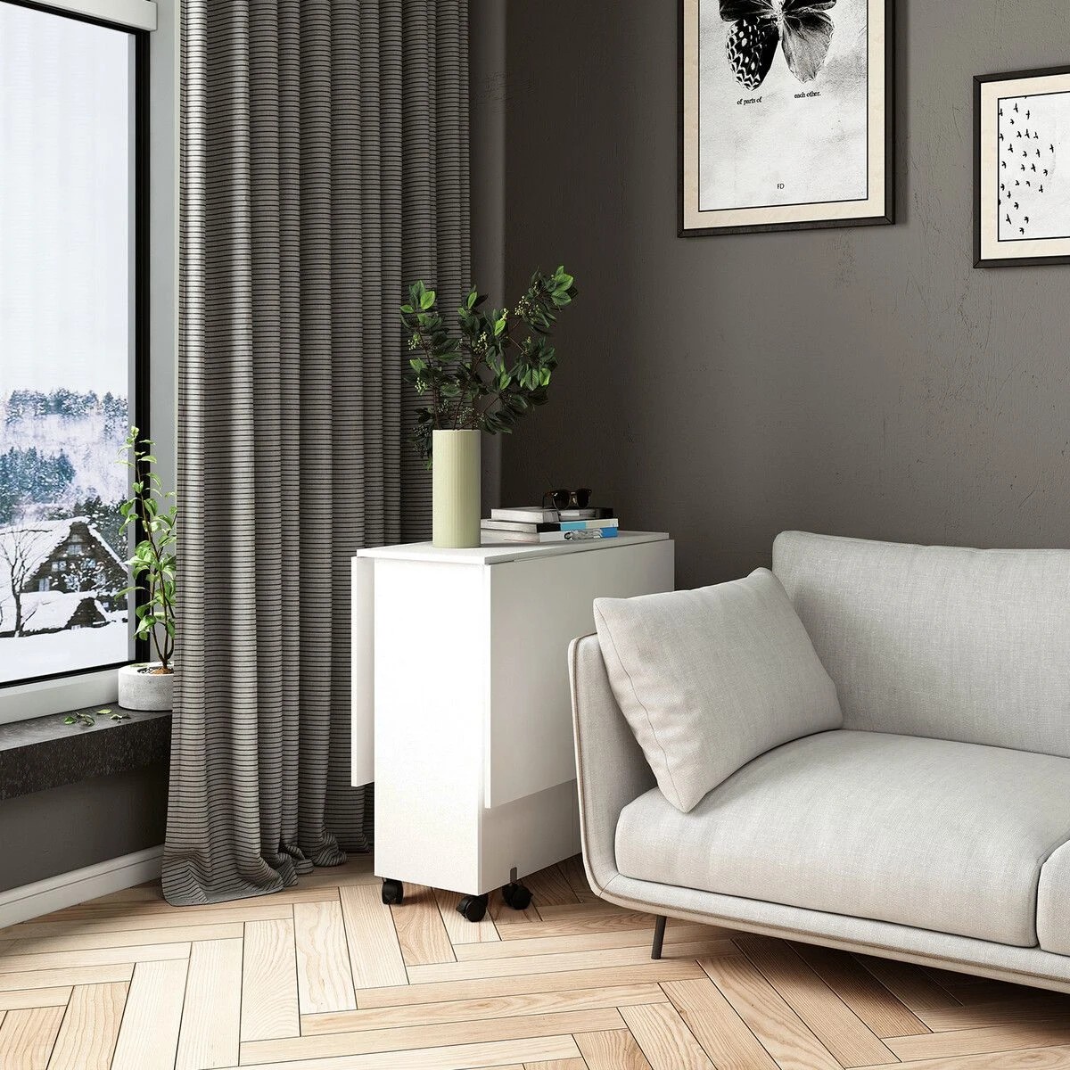 3 LUXSUITE Folding Dining Table Extendable Wooden, 3 of 5