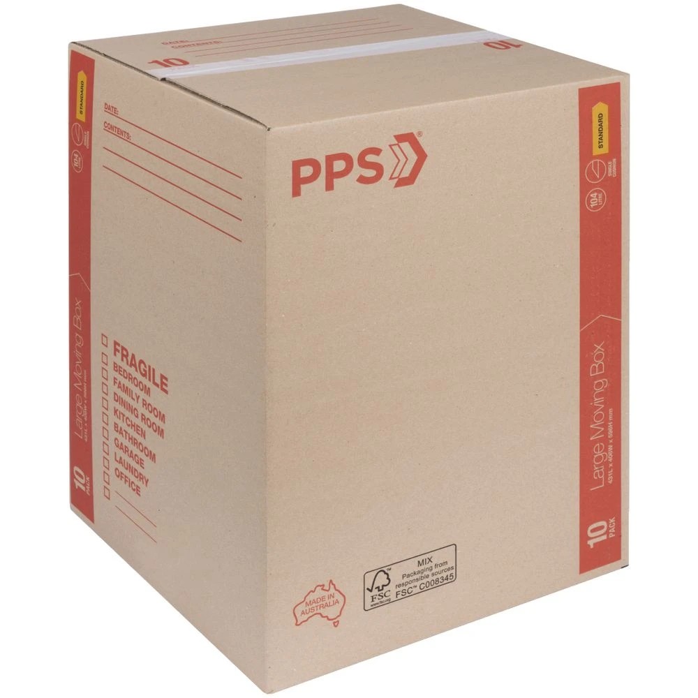 2 PPS Moving Boxes Large 431 x 406 x 596mm 10 Pack, 2 of 4