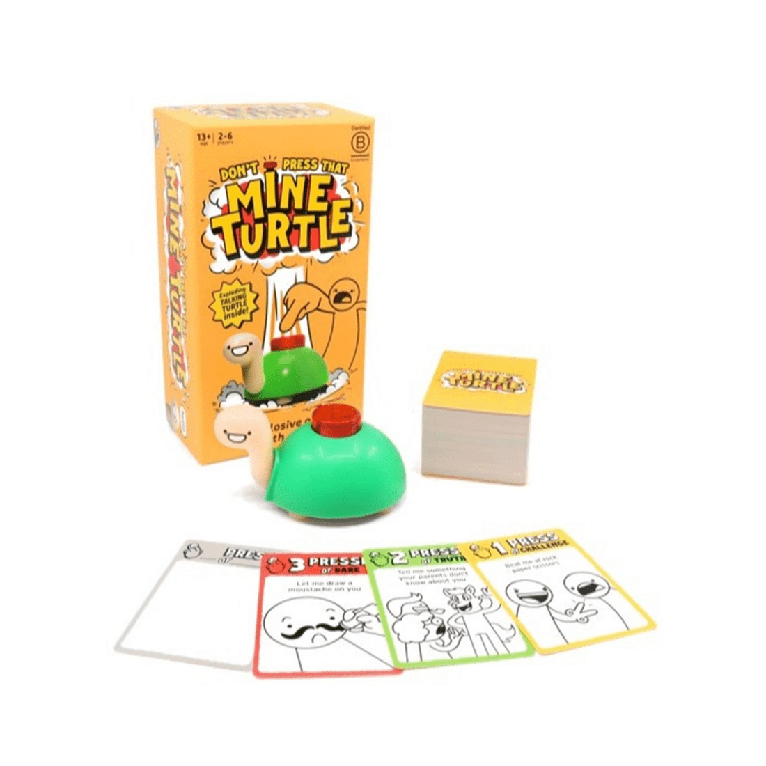 2 Big Potato Games Don't Press That Mine Turtle Card Game, 2 of 2