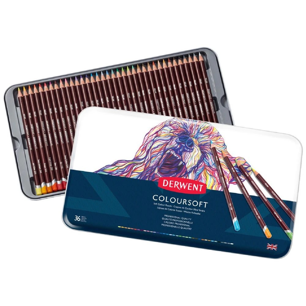 1 Derwent Coloursoft Pencils 36 Pack, 1 of 2