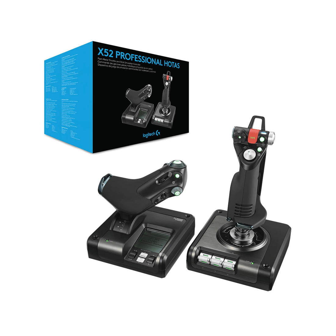 1 Logitech X52 Professional H.O.T.A.S. Flight Stick - Black, 1 of 8