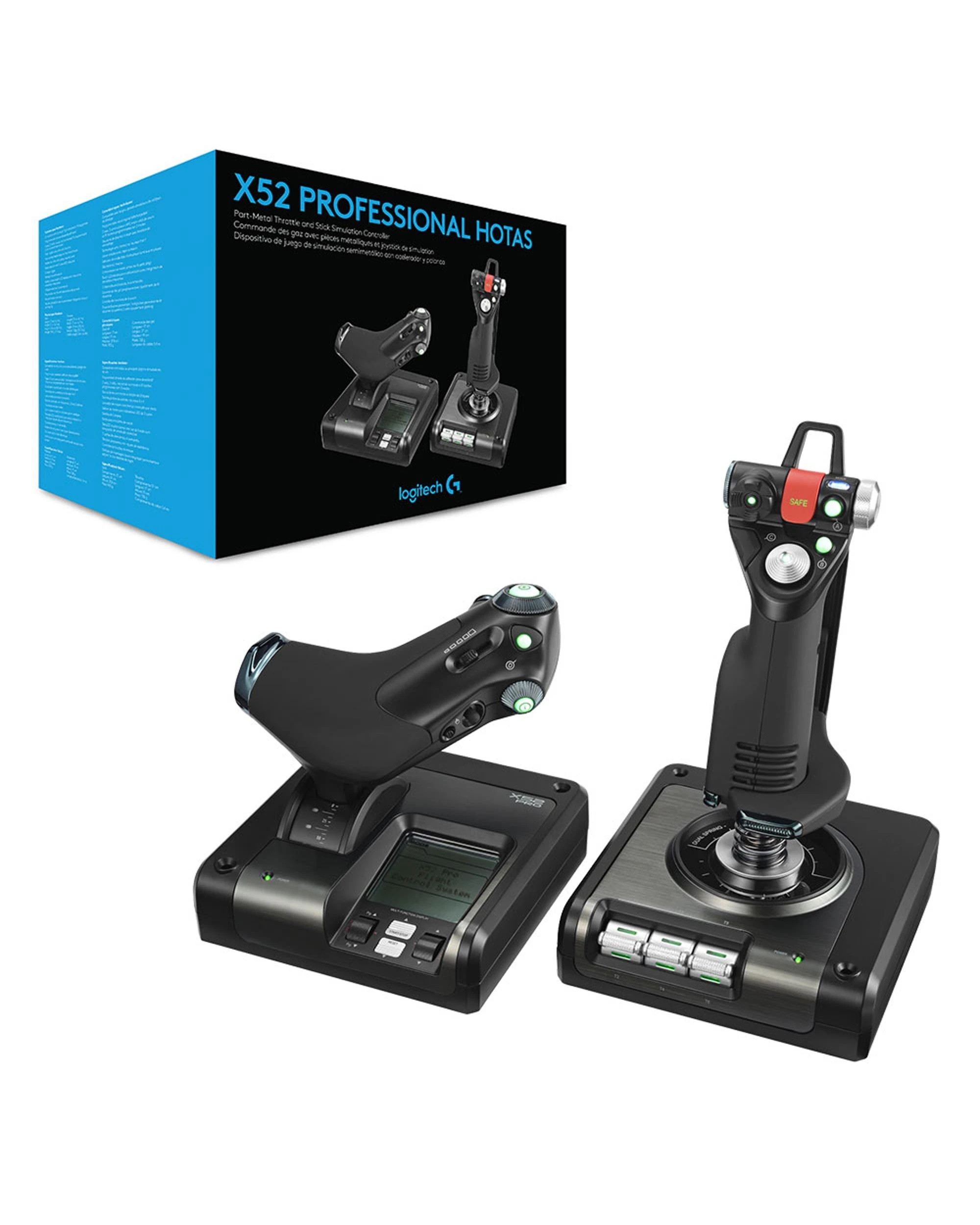 Logitech X52 Professional H.O.T.A.S. Flight Stick - Black - Kmart