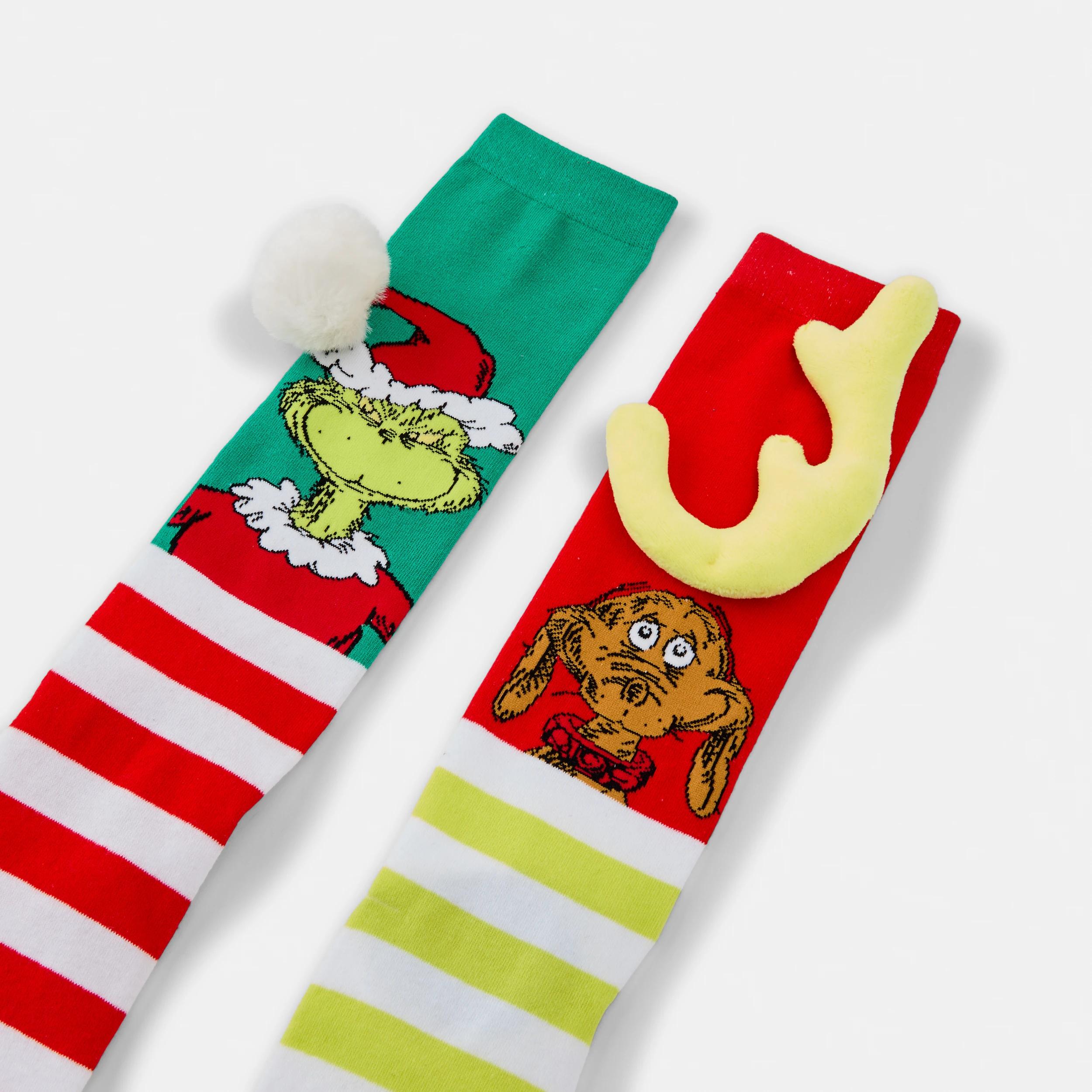 2 The Grinch License Christmas Fun Socks GRINCH, 2 of 3