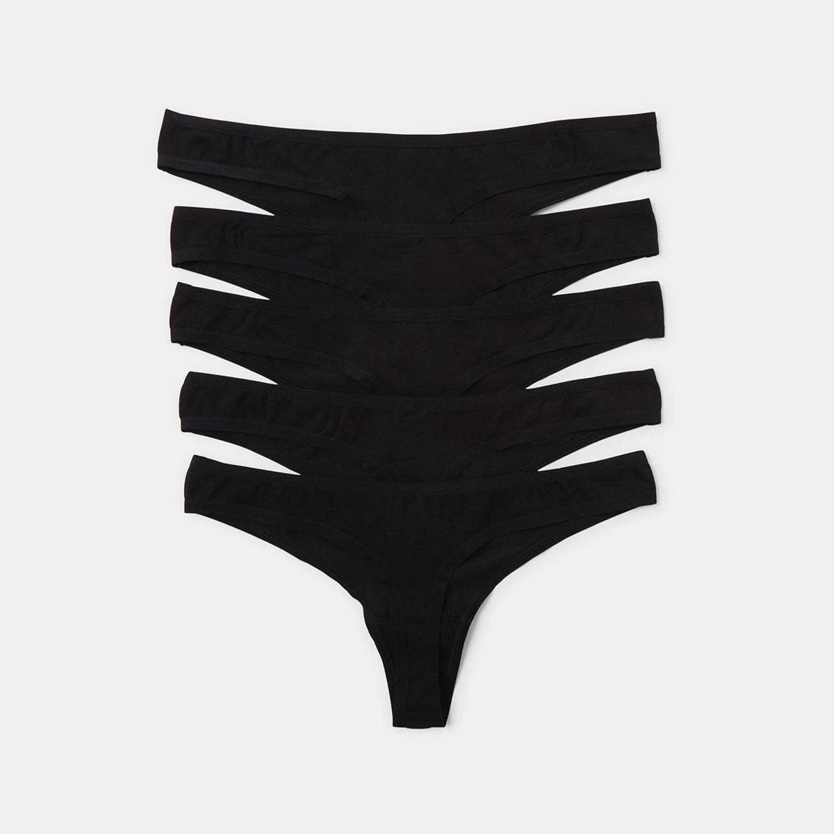 2 5 Pack G-String Briefs BLACK, 2 of 6