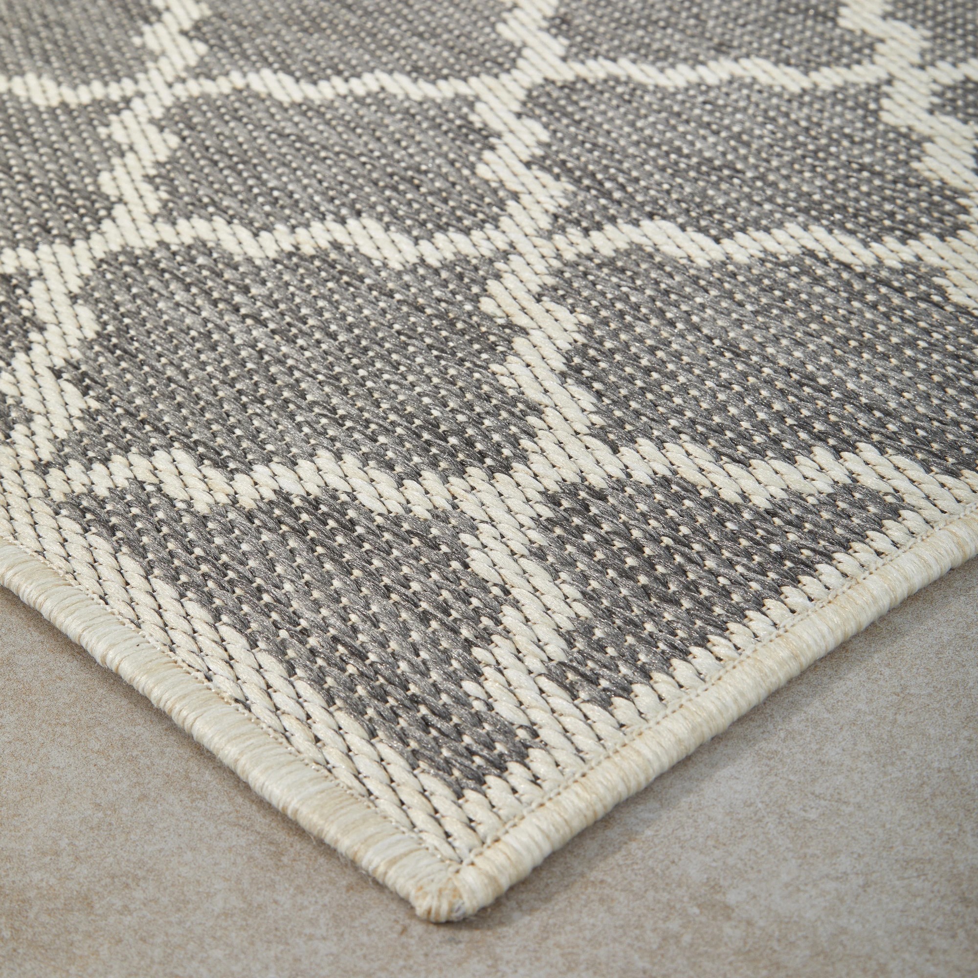 8 Common Ground Rugs Portman Tash 150x80cm - Small Pet Friendly Outdoor Floor Rug - Grey, 8 of 9
