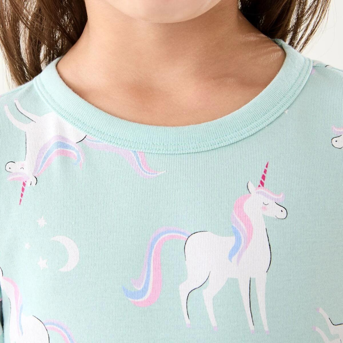 4 Rib Pyjama Set Blu Unicrn, 4 of 9