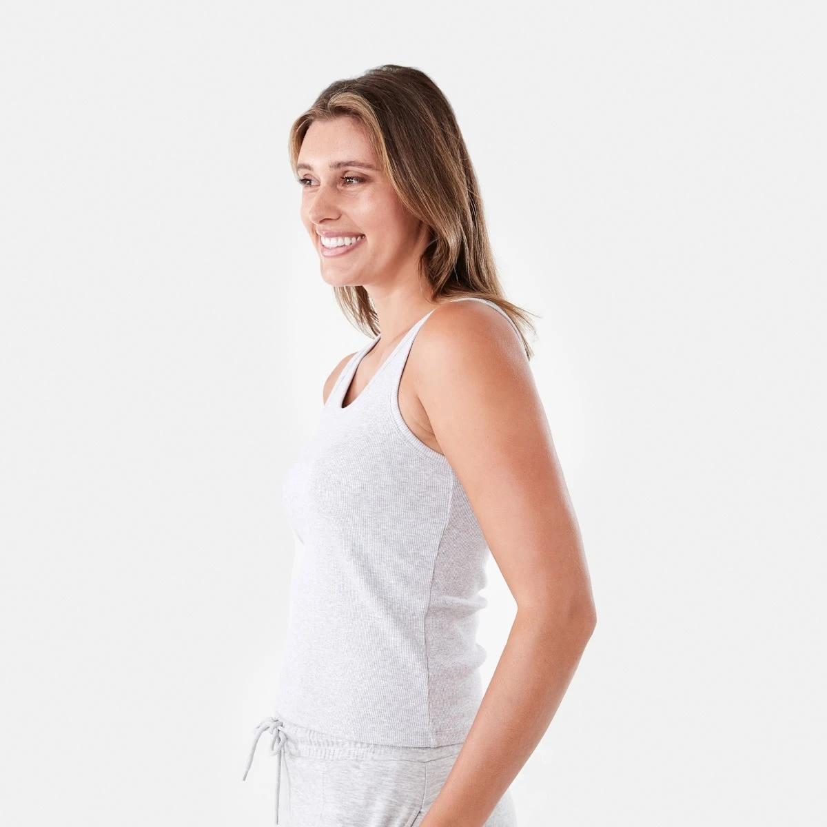 2 Shelf Bra Tank Top SILVER MARLE, 2 of 5