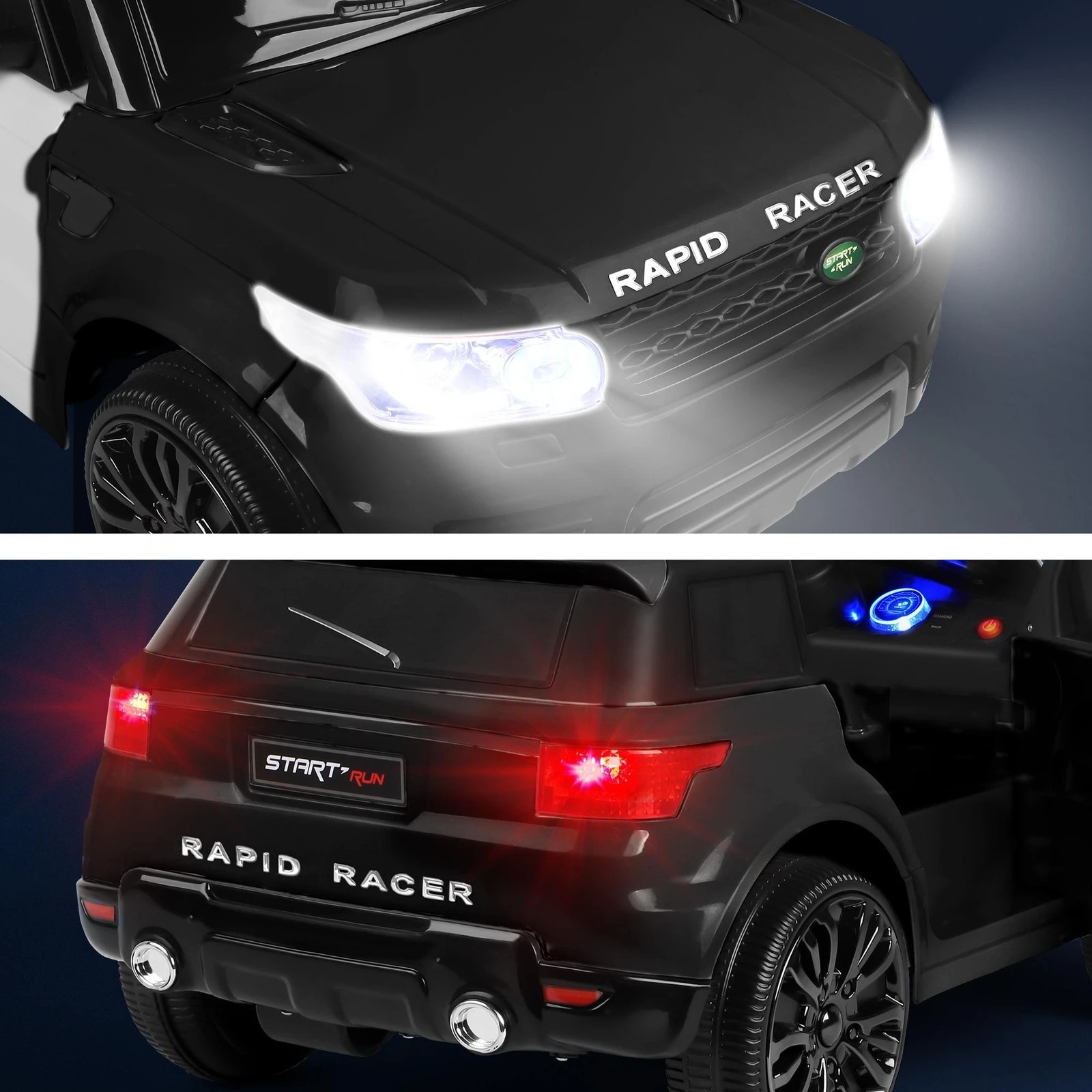 7 Alfordson Kids Ride On Car 12V Eletric Motor Remote Car Toy MP3 LED Light - Black, 7 of 10