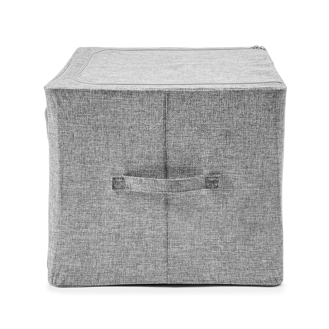 6 Linen Look Collapsible Box with Window - Large, Charcoal, 6 of 10