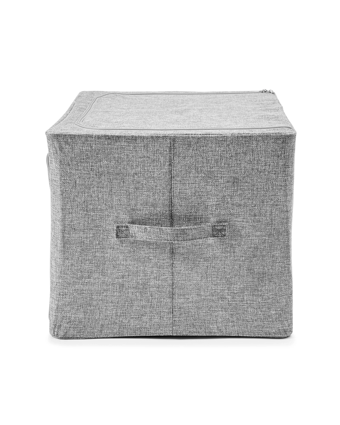 6 Linen Look Collapsible Box with Window - Large, Charcoal, 6 of 10