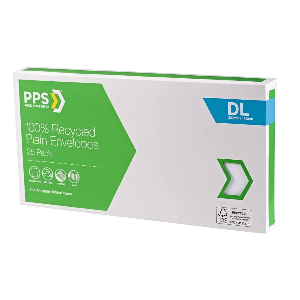 5 PPS DL Plain Faced Envelopes 25 Pack, 5 of 6