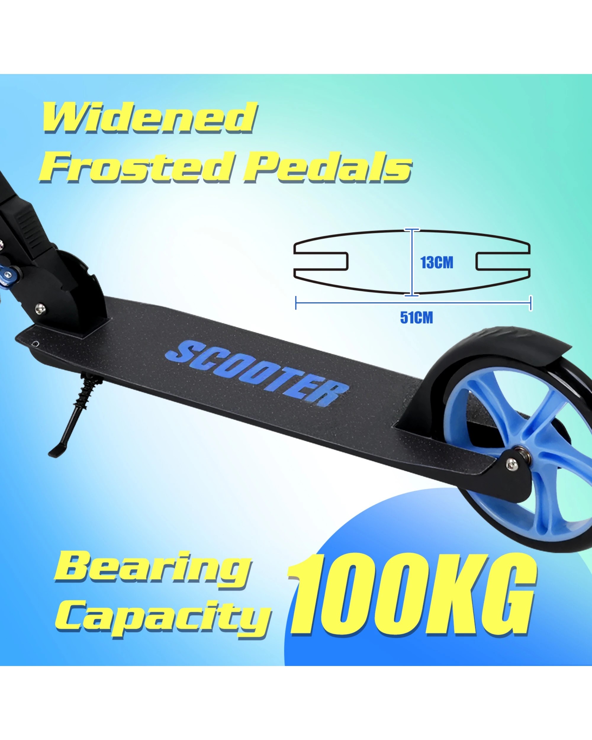 8 Advwin Folding Kids Kick Scooter w/ Big Wheel & Adjustable Height Blue, 8 of 8