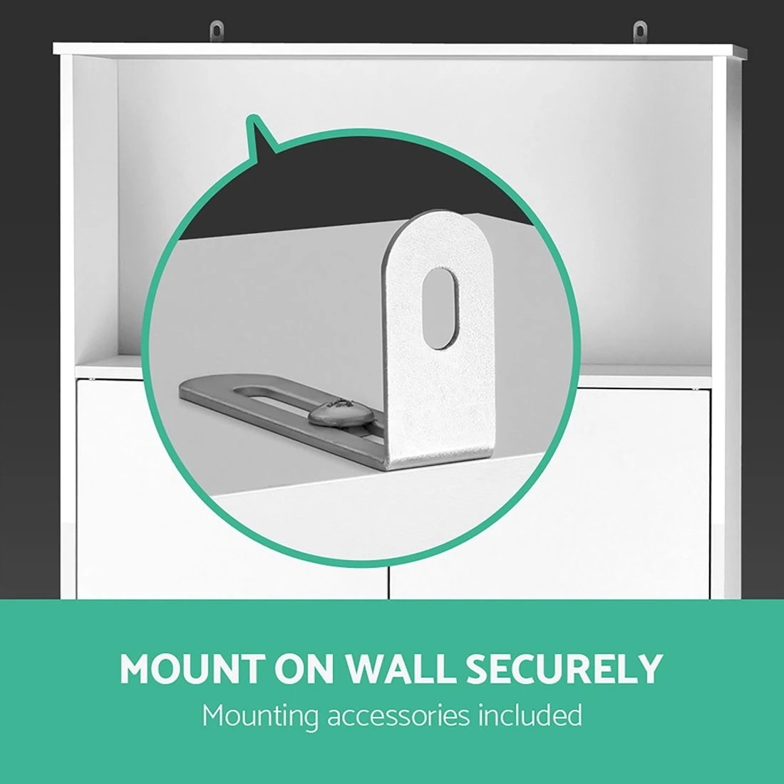 5 Artiss Bathroom Cabinet Over the Toilet Storage Shelf - White, 5 of 10