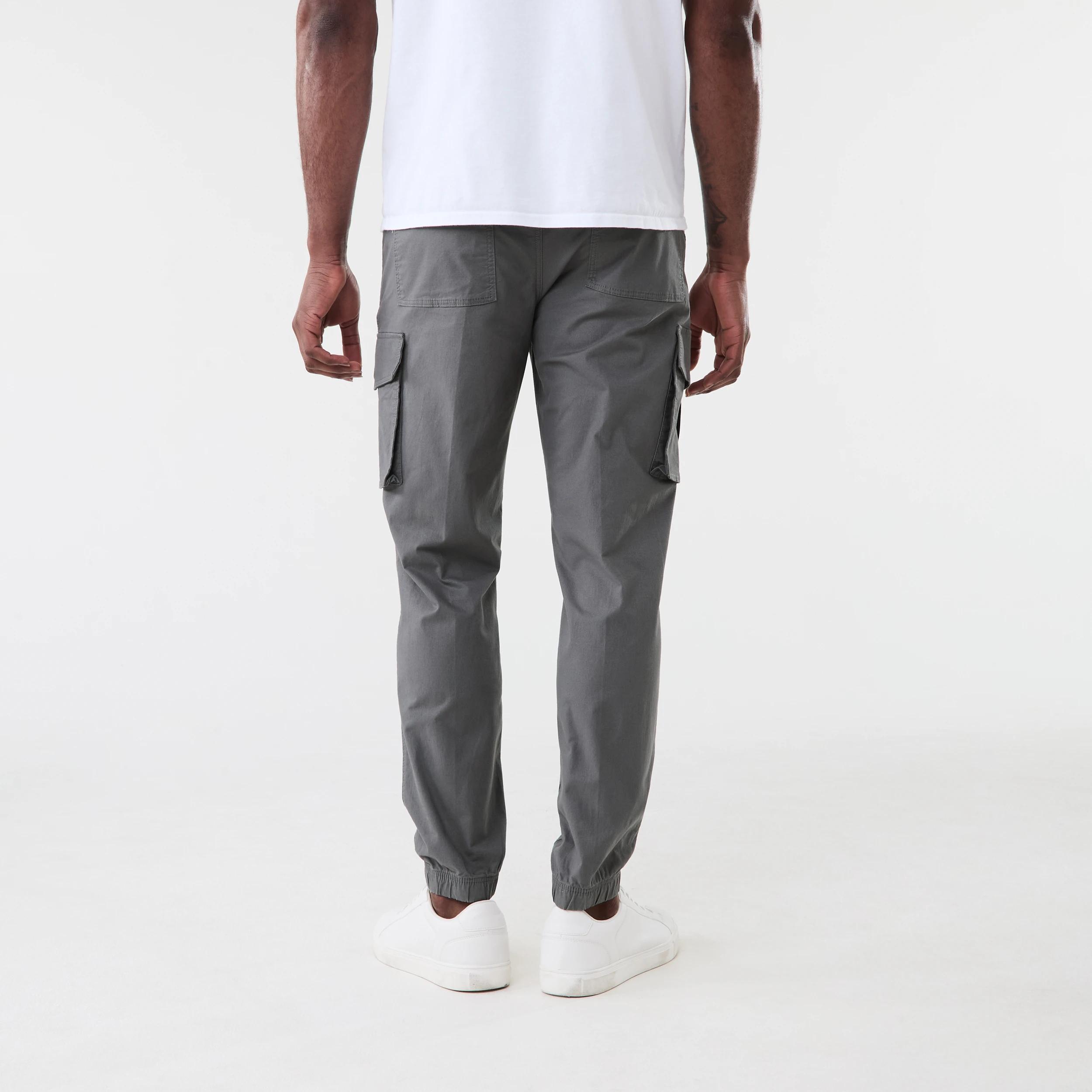 3 Elastic Waist and Cuffed Cargo Pants SEAL GREY, 3 of 6