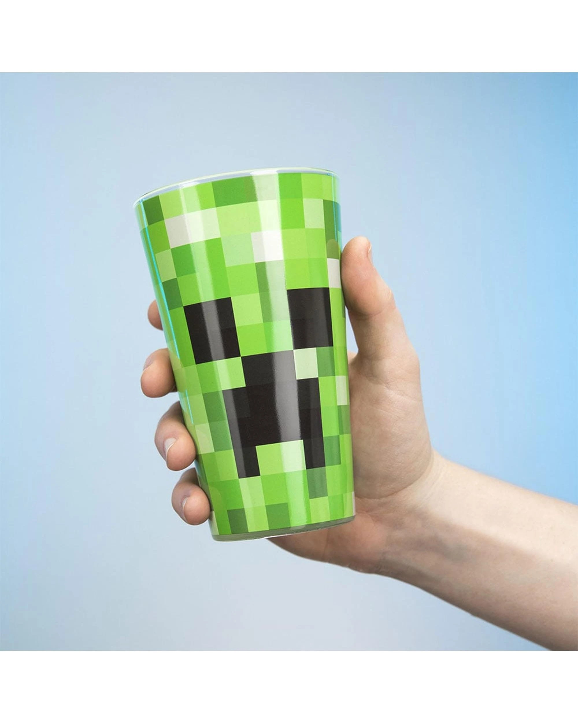 3 Paladone Minecraft Creeper Glass, 3 of 3