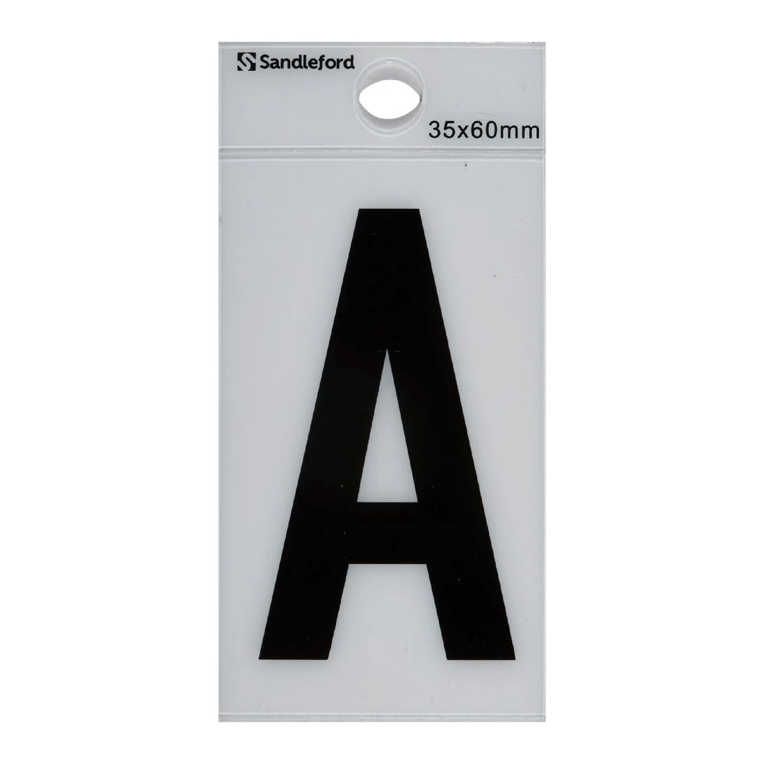 1 Sandleford A Self-adhesive Letter White 60 x 35mm, 1 of 1
