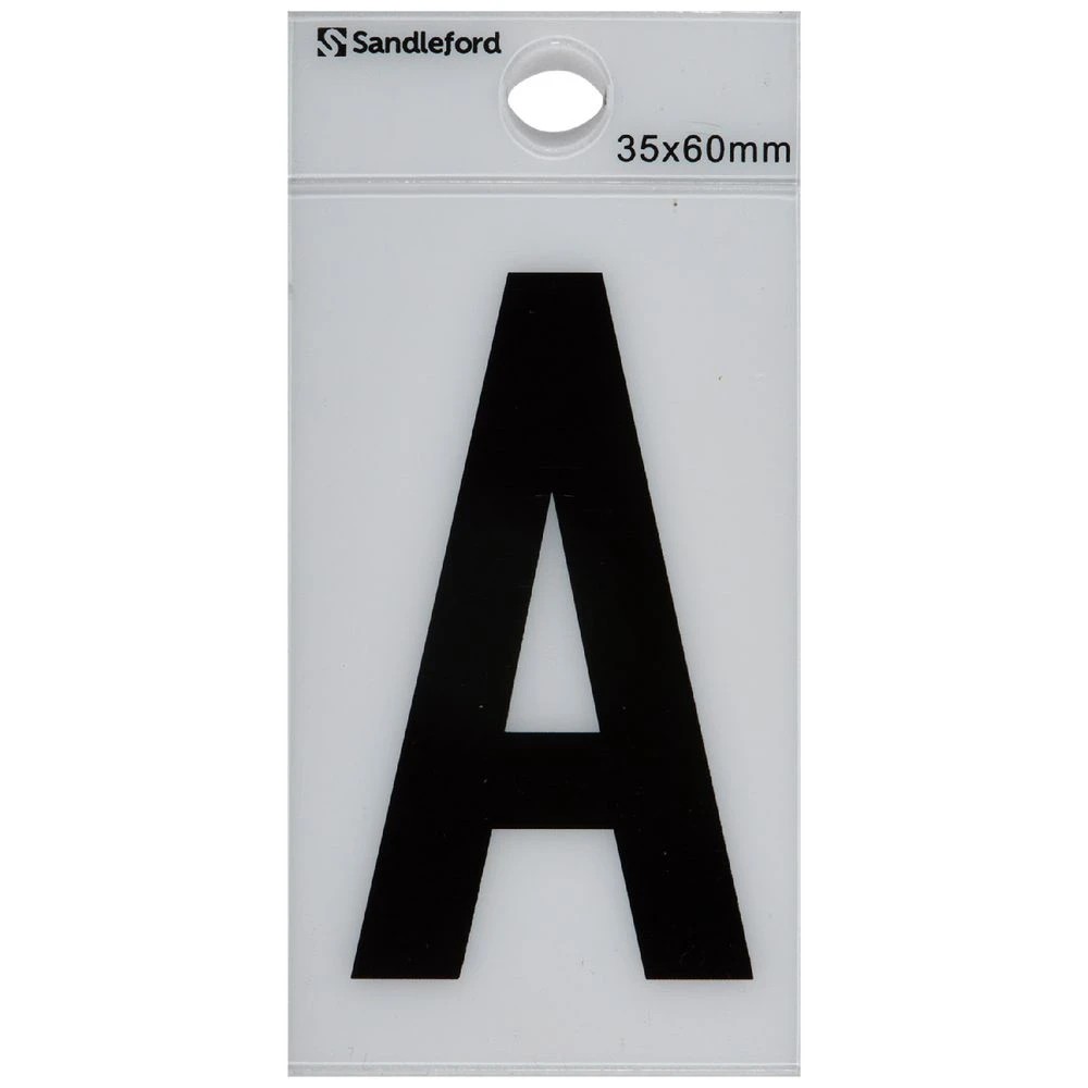 1 Sandleford A Self-adhesive Letter White 60 x 35mm, 1 of 1