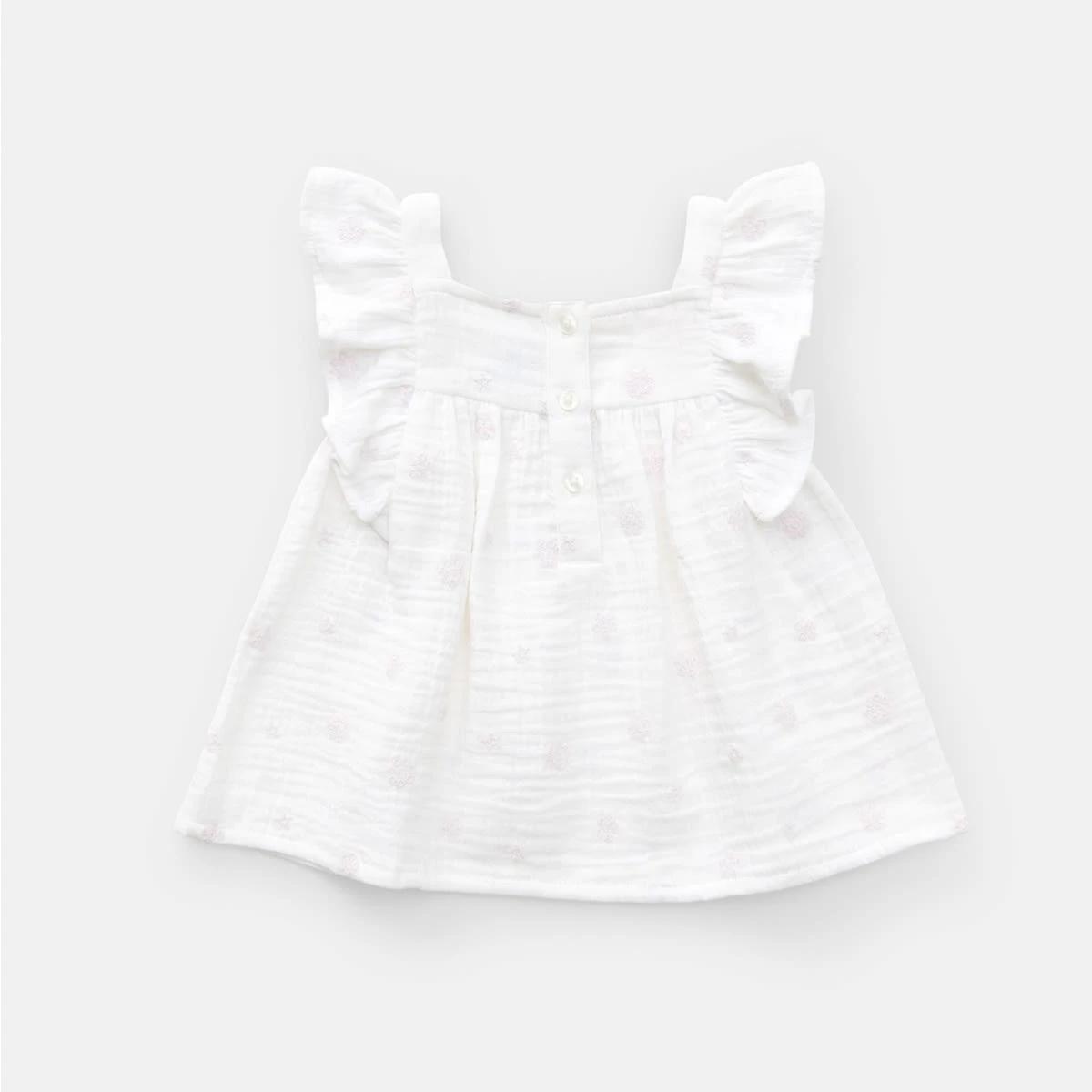 2 Woven Top Whte Flrl, 2 of 3