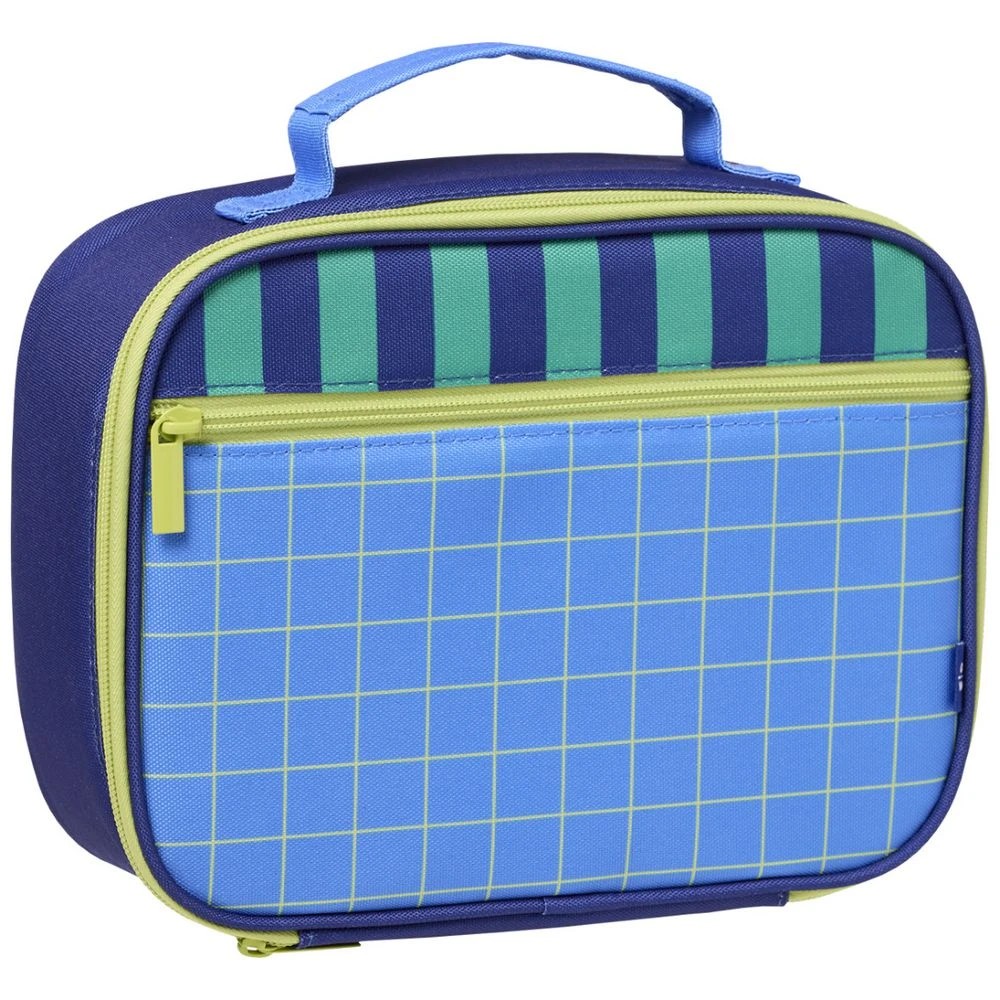 1 Studymate Lunch Bag Blue and Green Stripe, 1 of 2