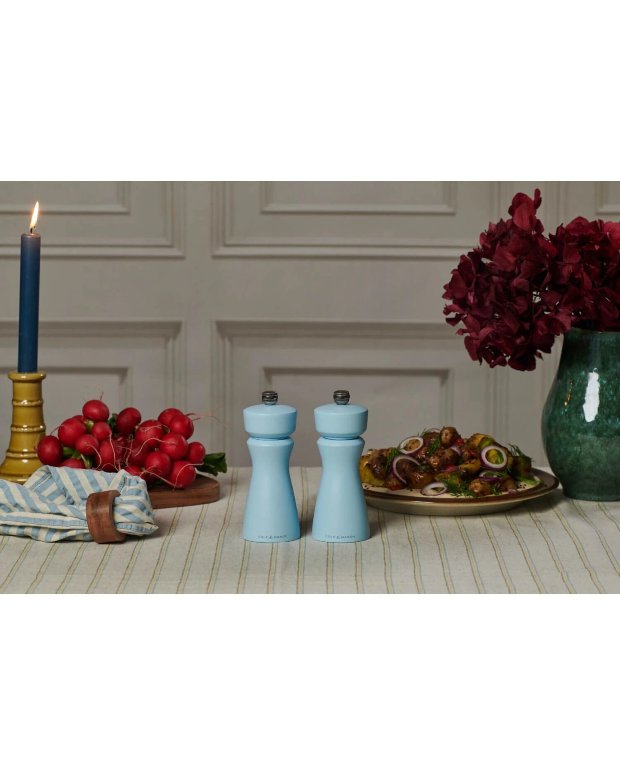 10 Cole & Mason Kenton Salt & Pepper Mill 150mm Adjustable Ceramic Grinder in Blue, 10 of 10