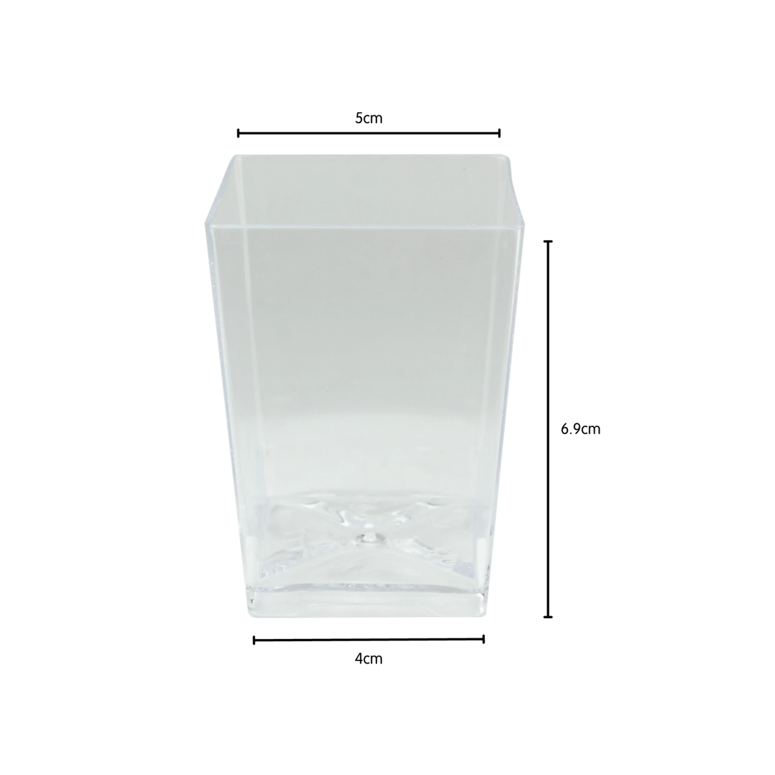 3 Magic Pro Clear Mini Plastic Square Dessert Cups 125ml Pack of 12, 3 of 3