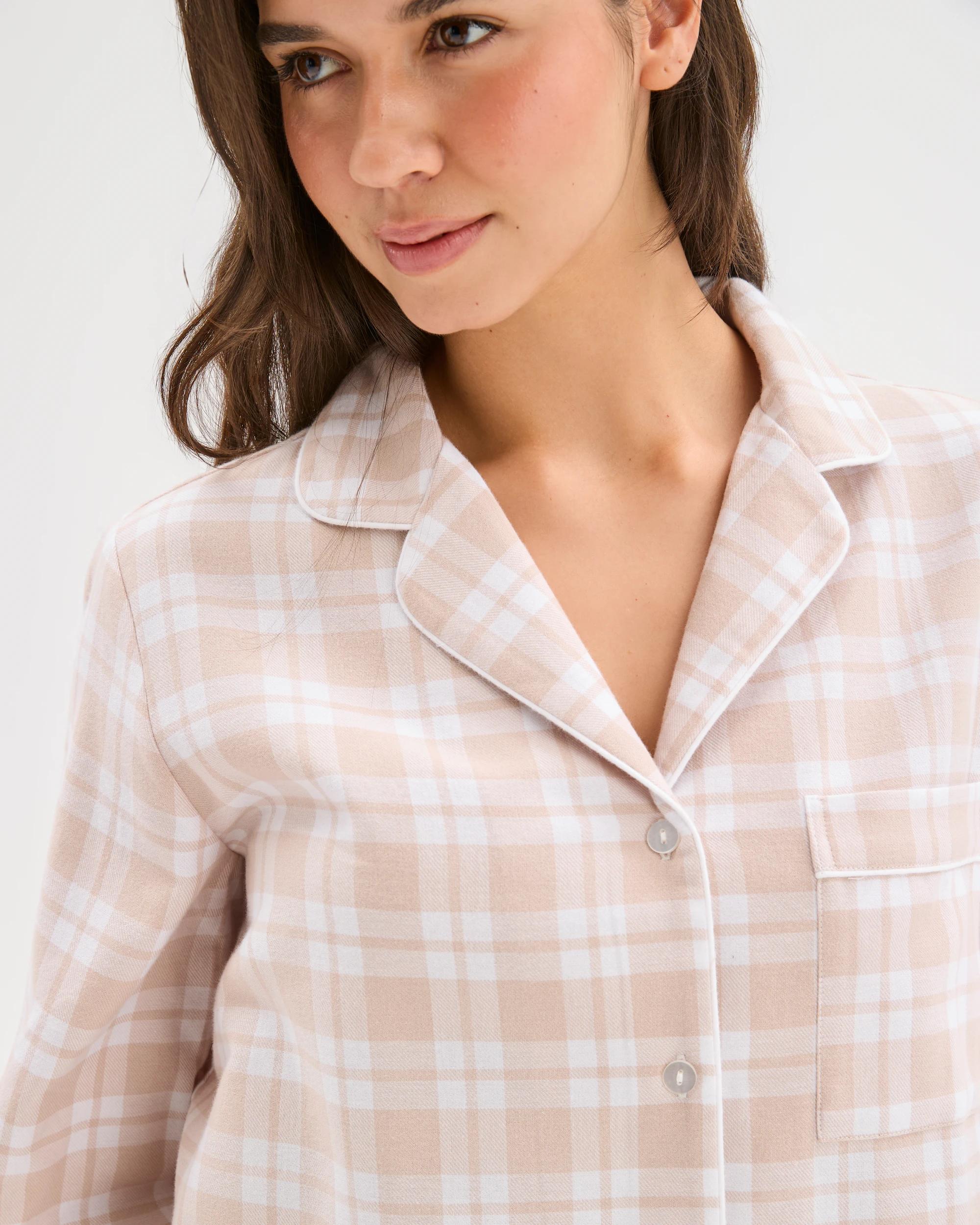 5 Target Woman Australian Cotton Flannelette Pyjama Set GINGHAM NEUTRAL, 5 of 6