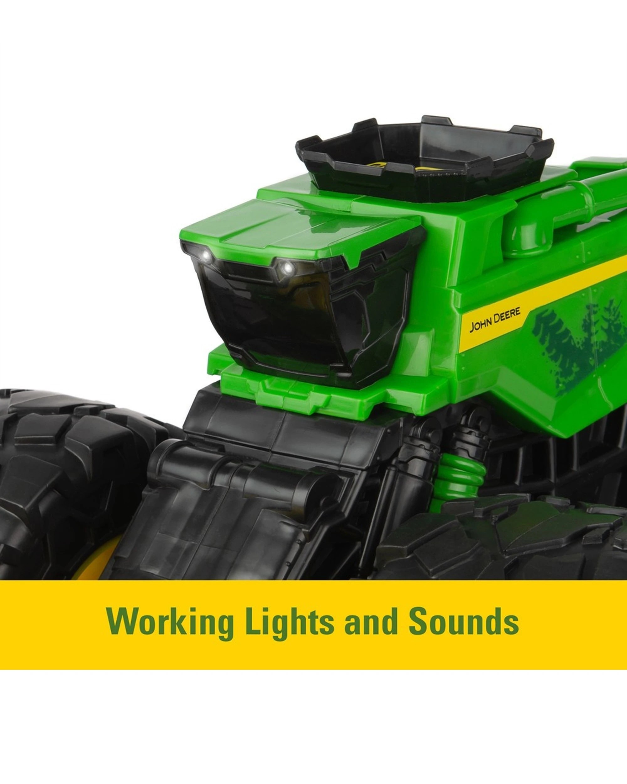 3 John Deere Kids Monster Treads Super Scale Combine With Lights And Sounds Kids Toy - Green, 3 of 6