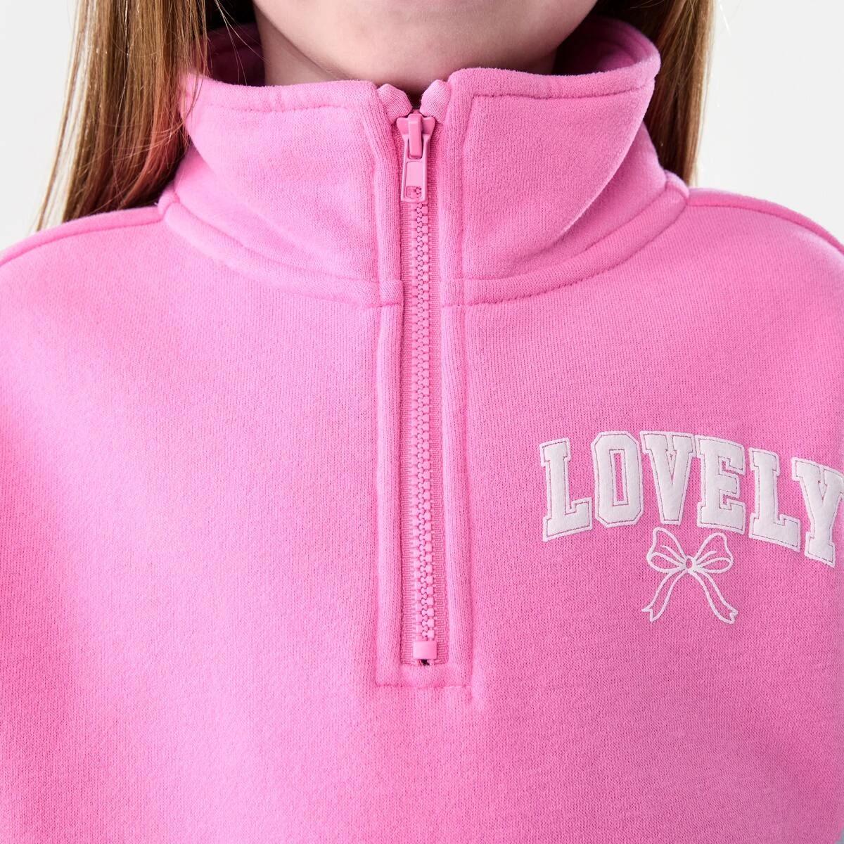 4 Quarter Zip Fleece Sweatshirt Lovely, 4 of 8