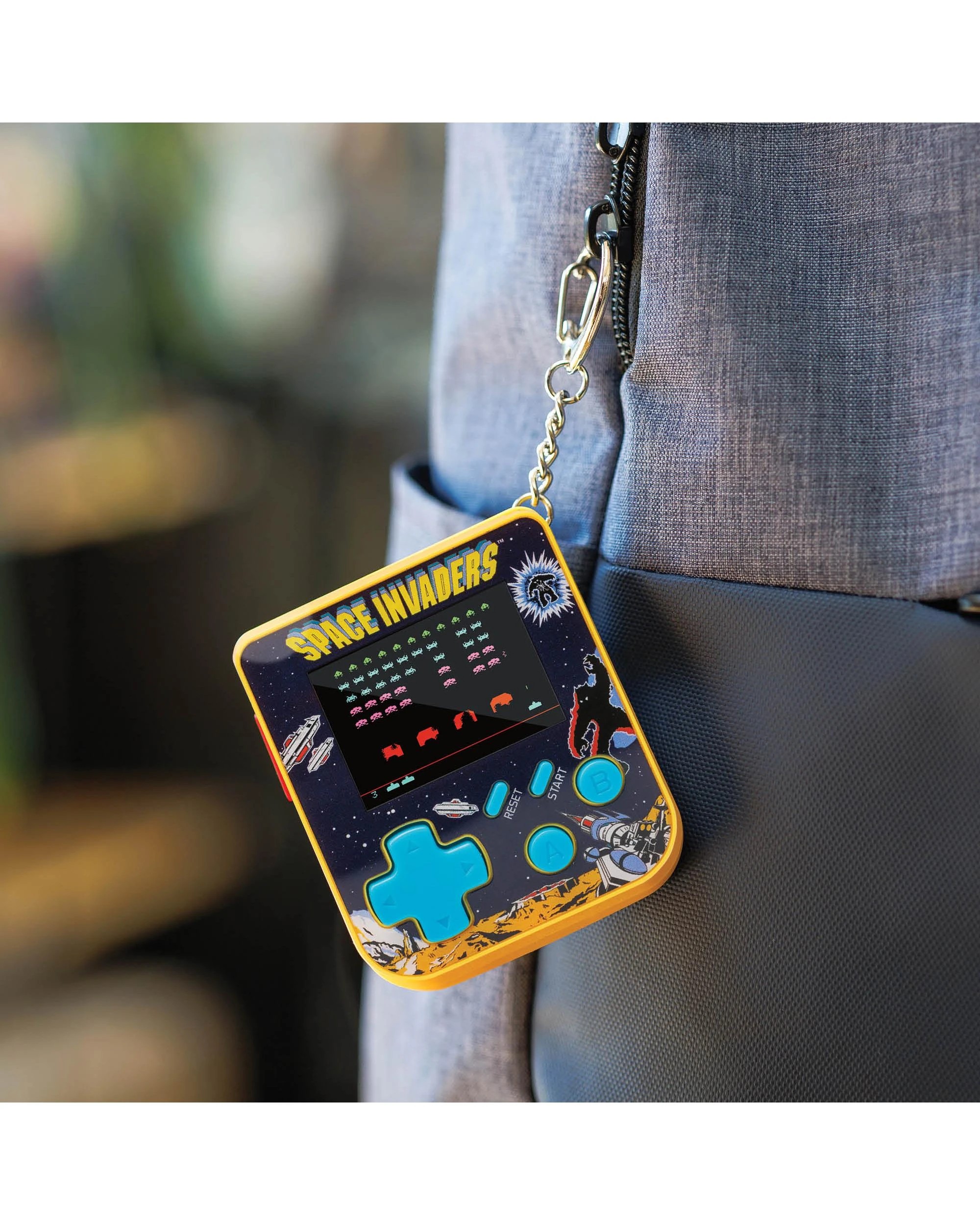 4 Super Micro Space Invaders Gamer Keychain, 4 of 5