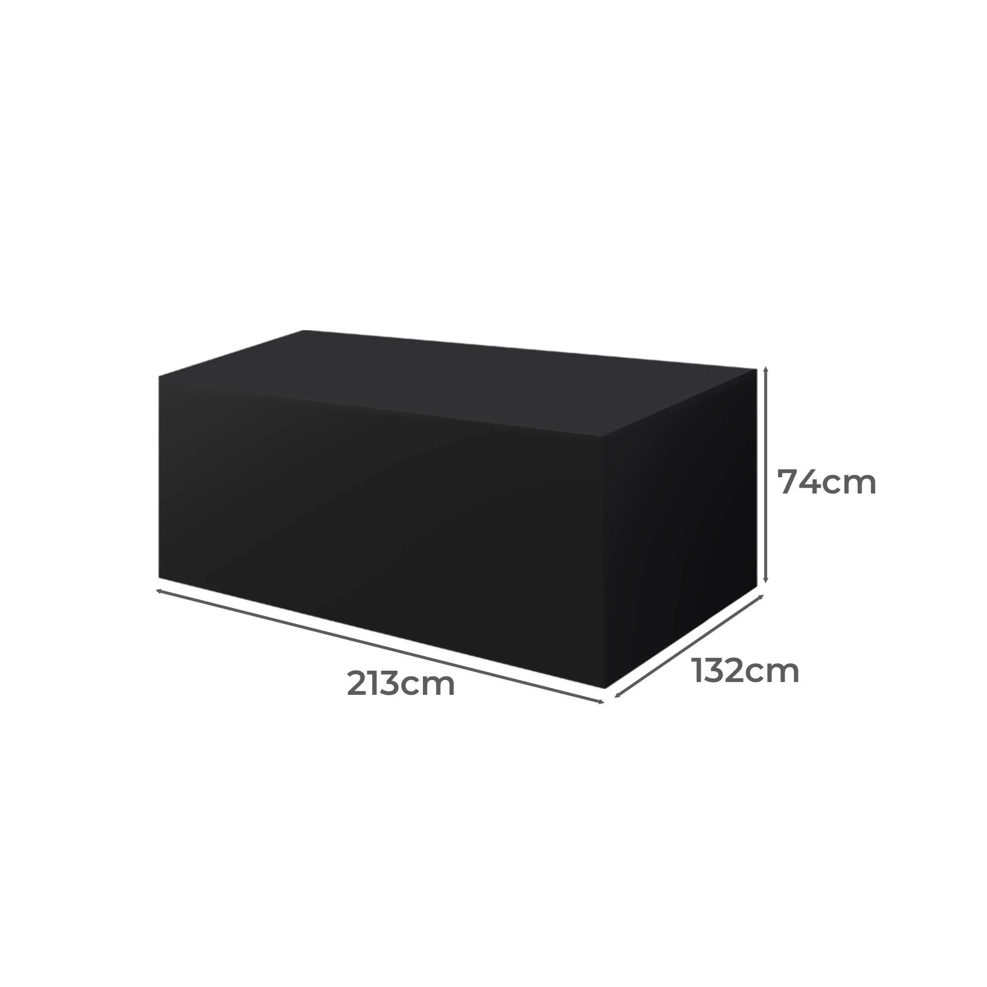 3 Marlow 213x132x74cm Outdoor Funiture Cover - Black, 3 of 7