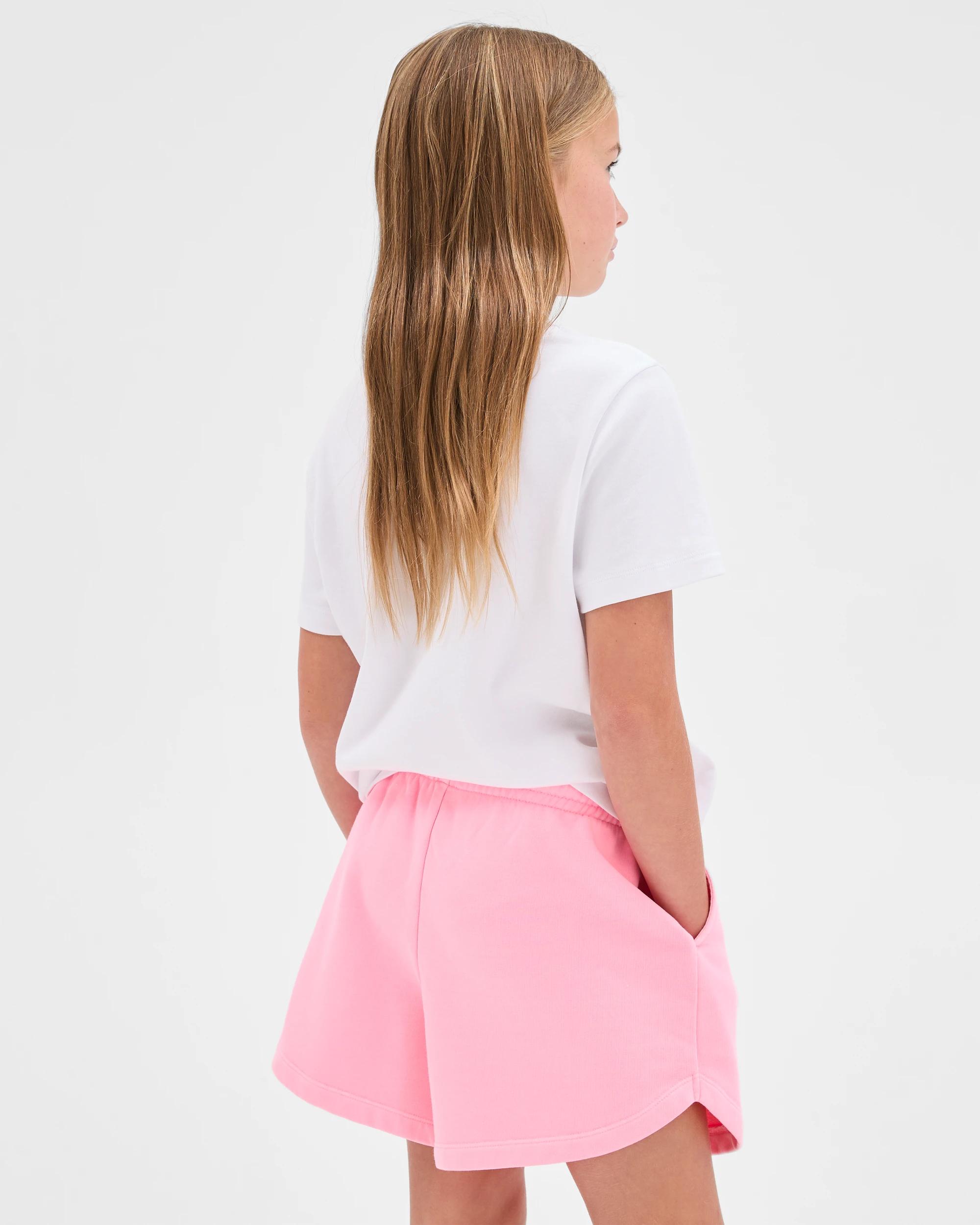 4 Target Kids Australian Cotton Blend Curved Hem Fleece Shorts NEON PINK, 4 of 6